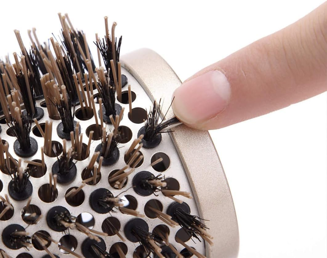Curckua round Hair Brush Boar Bristle Brushes Thermal Ceramic anti Static for Hair Styling Curling Salon round Brush Boar Bristle round Brush for Blow Drying image number 1