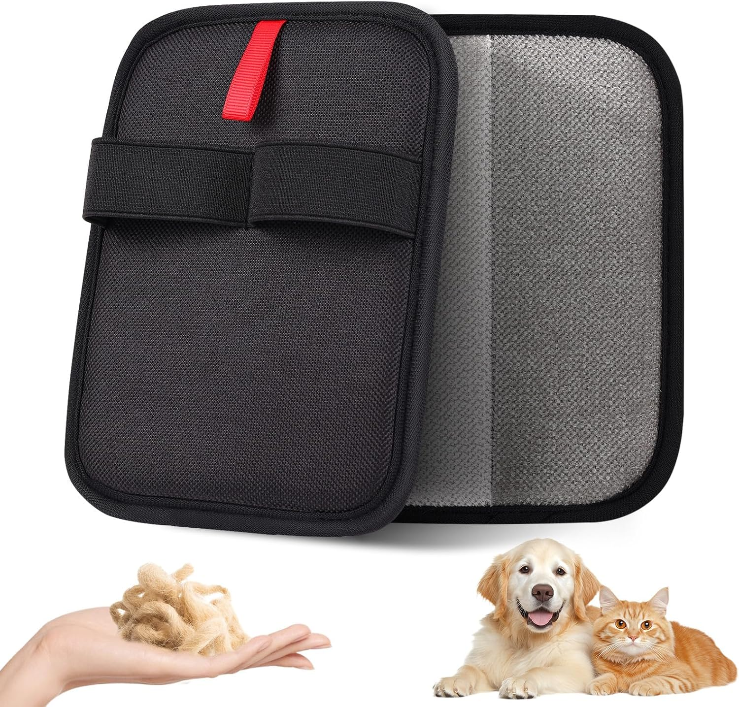 2 Pack Pet Hair Remover, Electrostatic Pet Hair Removal Gloves, Reusable Cat & Dog Hair Remover for Couch, Furniture, Carpet, Curtain, Upgraded Animal Fur Removal Tool, Cat Grooming Gloves image number 4