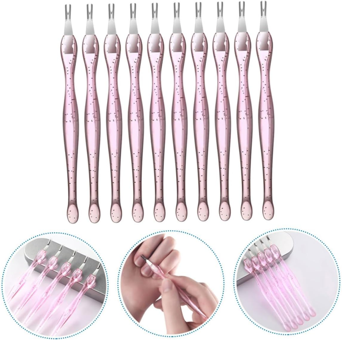BATHVEVE 10Pcs Professional Manicure Pedicure Tools Stainless Steel Cuticle Trimmer Nail Art Supplies Kit image number 1