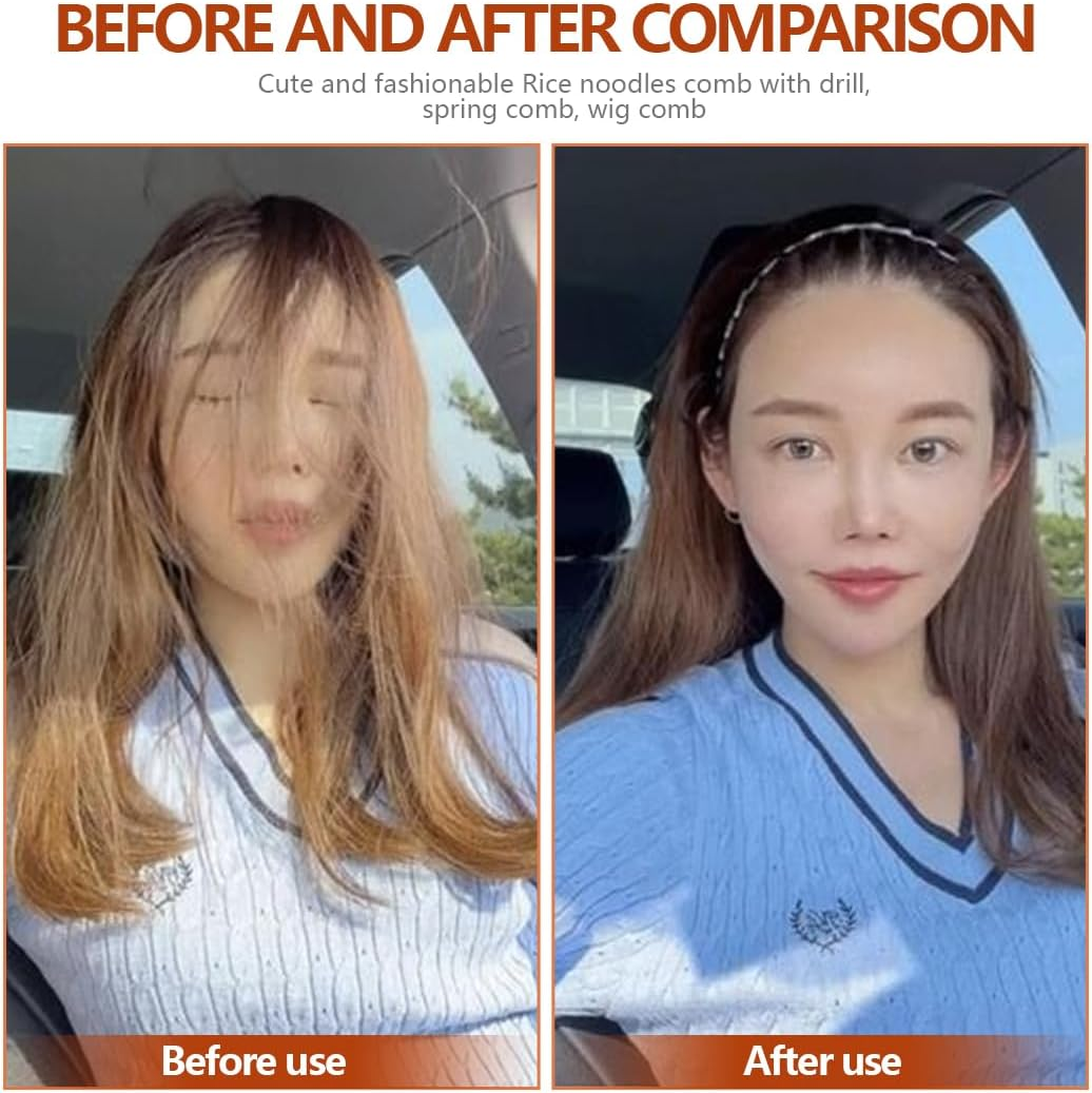 XUKZIMA Set of 6 Stretch Hair Combs, Fully Circular Stretch, Flexible Plastic, Headband Hair Band Holder image number 2