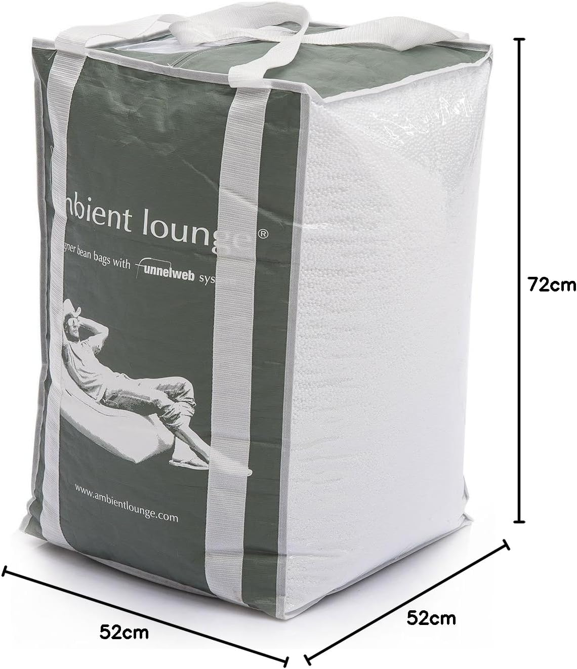 170Lt+ Ambient Lounge Bean Bag Filling. 50% Higher Density Beanbag Beads with Re-Usable Easyfill System image number 1