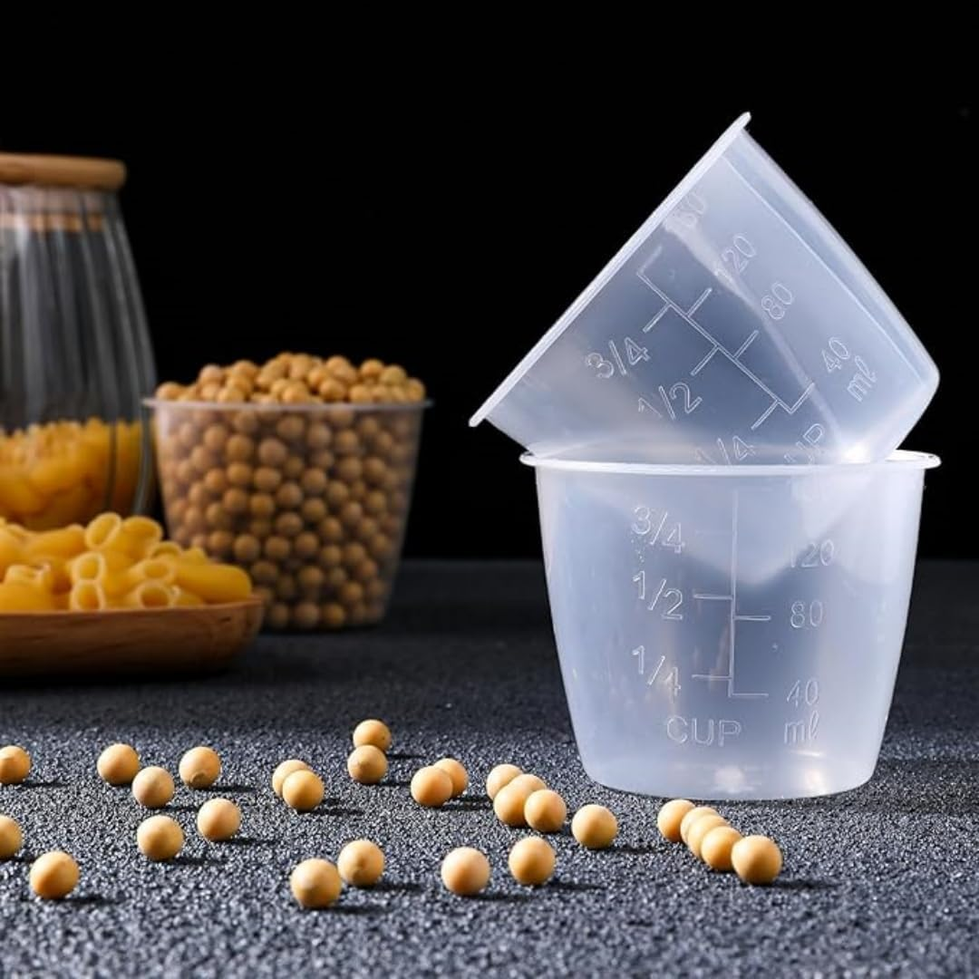 3Pcs Rice Measuring Cup 160Ml Plastic Transparent Rice Cooker Measuring Cup for Dry and Liquid Ingredients, Rice Cooker Accessories image number 2