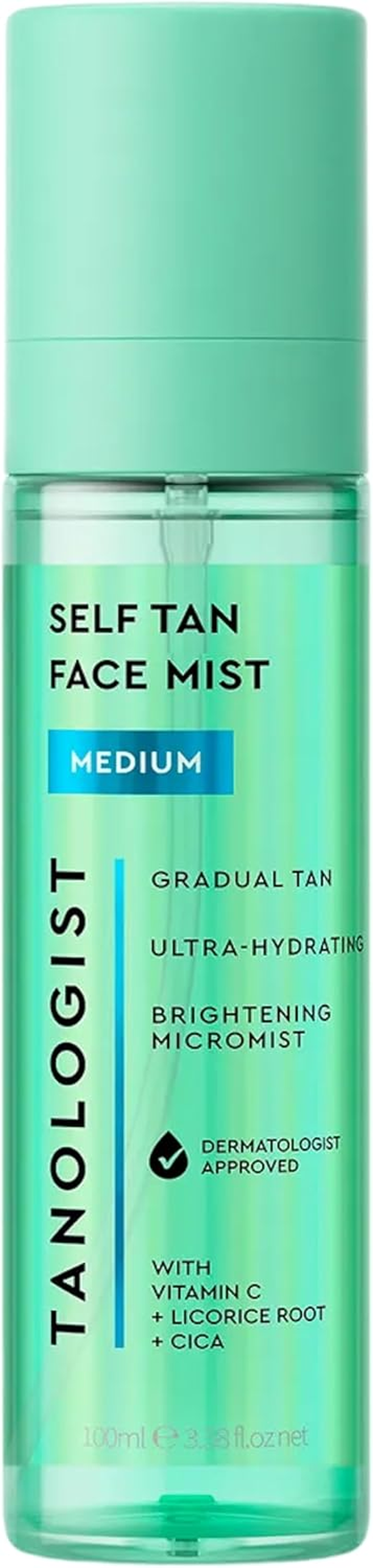 Tanologist Self Tan Face Mist, Medium Shade, Hydrating Tanning Spray, Streak-Free, Radiant Finish, Paraben-Free, No Fake Tan Smell, for All Skin Types, 3.38 Fl. Oz/100 Ml Bottle image number 3