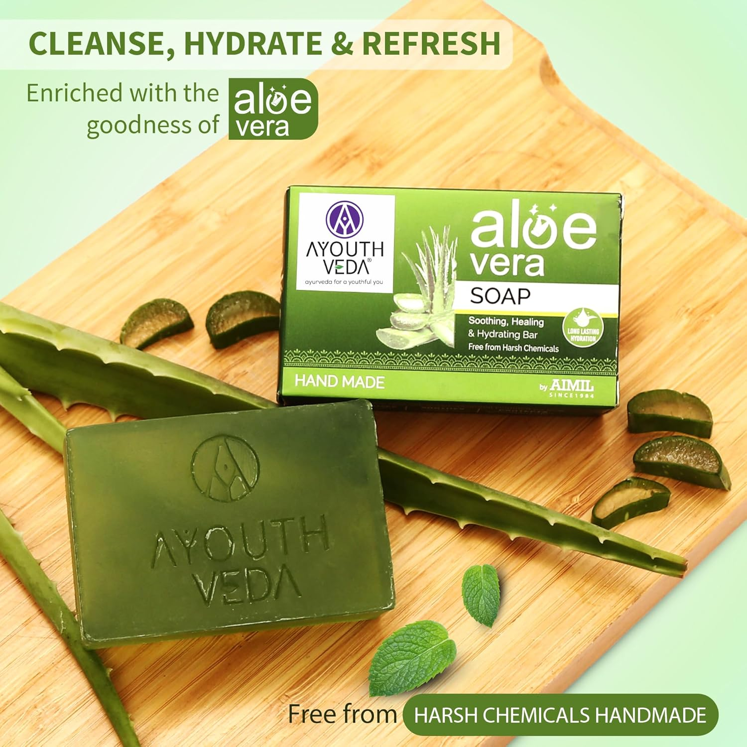 Ayouthveda Aloe Vera Bathing Soap Pack of 3