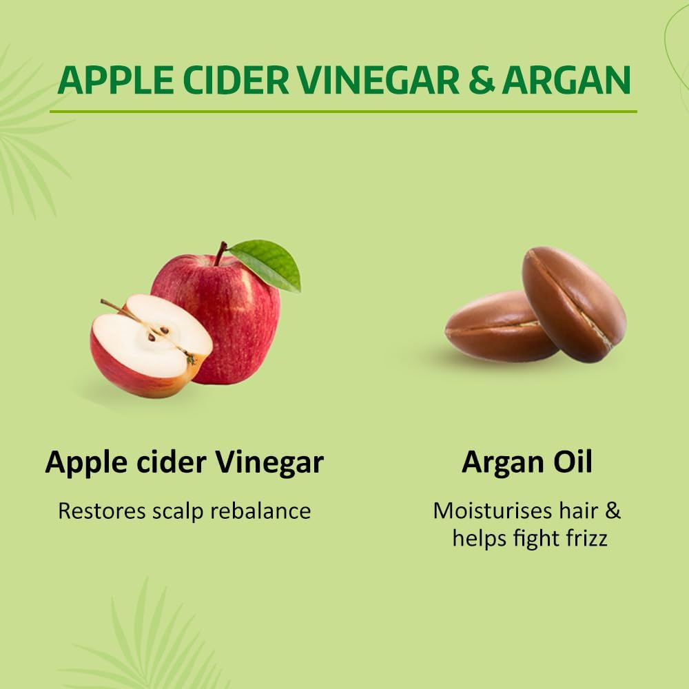 Nyle Naturals Soft and Shiny anti Hairfall Shampoo, with Goodnes of Apple Cider Vinegar and Argan Oil,Gentle and Soft Shampoo, PH Balanced and Paraben Free, for Men and Women, 400Ml image number 5