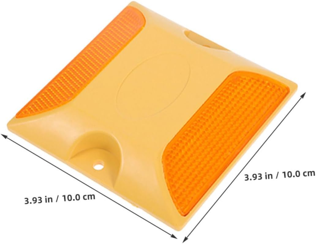 12Pcs Reflective Lane Markers for Driveways and Streets Studs with High Visibility for Night Safety Weather-Resistant Plastic Road Reflectors for Parking Areas and Pedestrian Zones image number 4