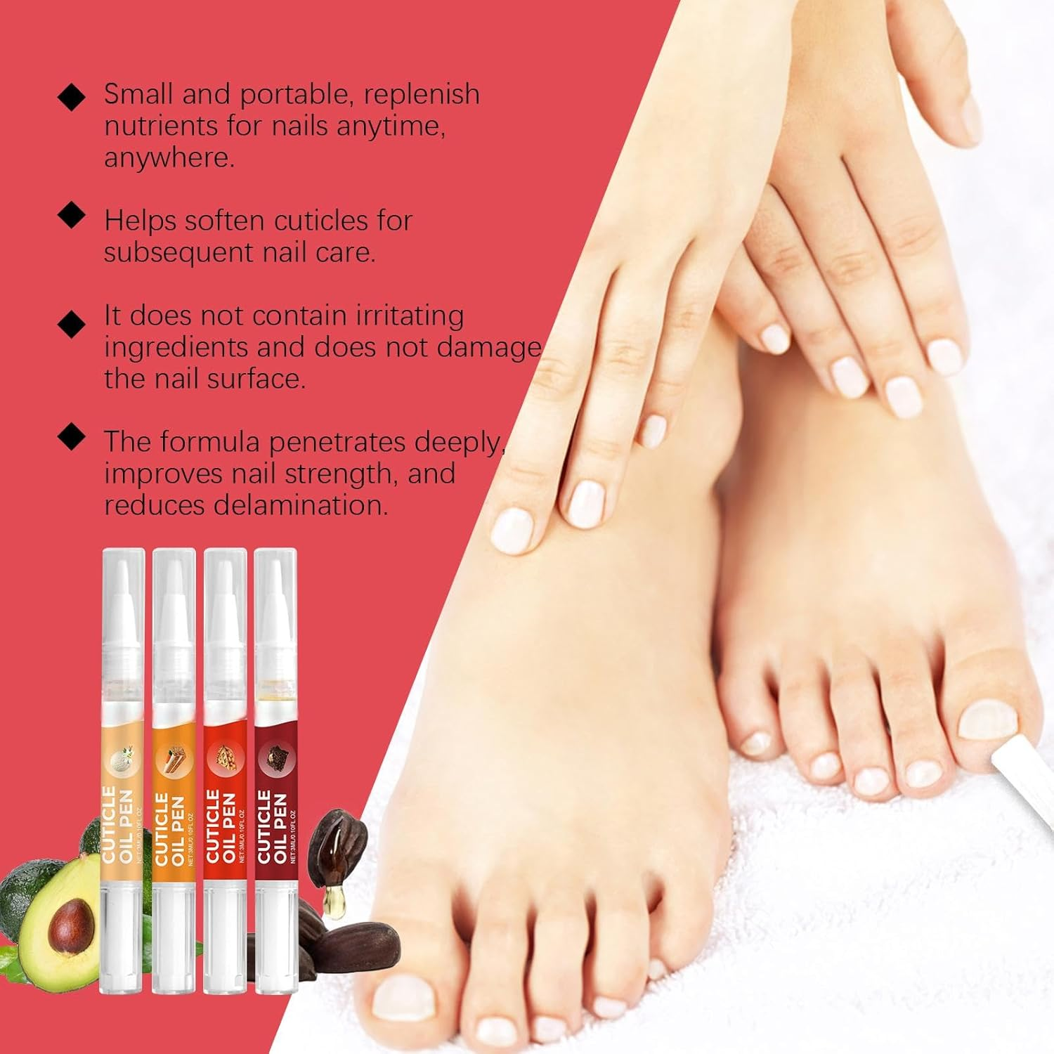 Nail Cuticle Oil Pen 3 Pieces Nail Oil Pen with Manicure Set Nail Care Pen Nail Clippers Set Cuticle Care Oil Nail Care Oil Pen for Care and Repair Dry and Damaged Nails image number 4