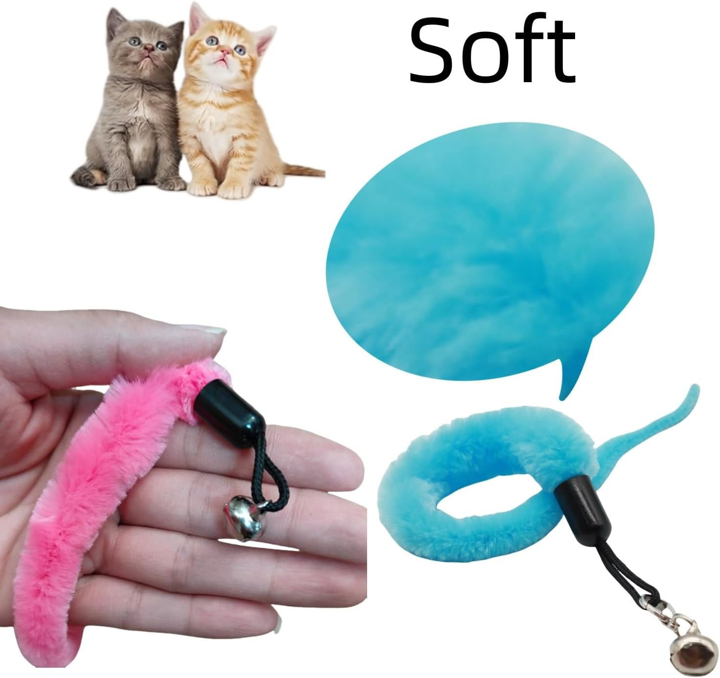 10 Packs of Worm Cat Toy Filling, Colorful Interactive Teasing to Replace Indoor Cats and Kittens