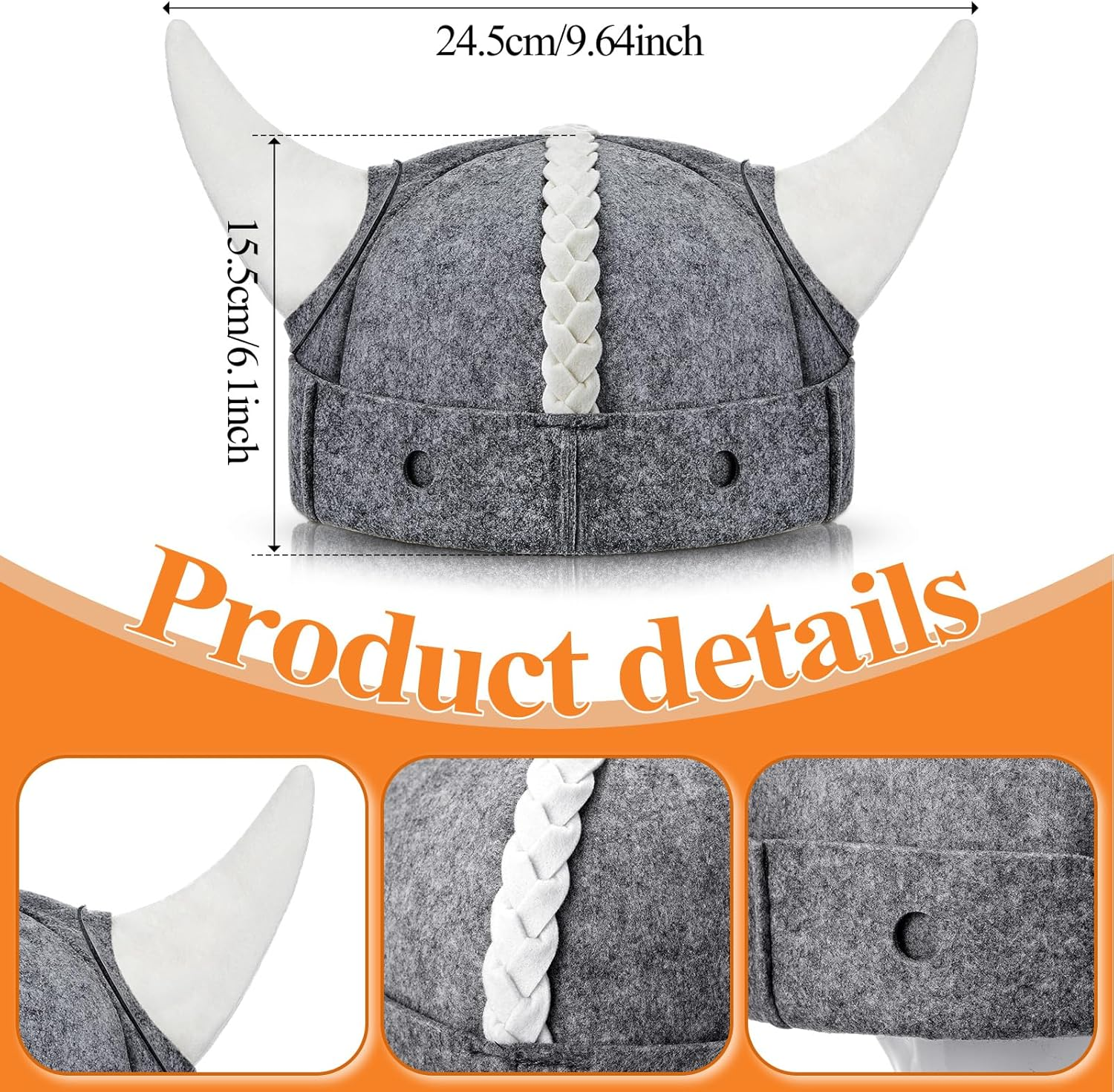 Jagely 2 Pcs Sauna Hat Viking Russian Banya Wool Sauna Cap for Women Men Finnish Ukraine Bath Accessories image number 3