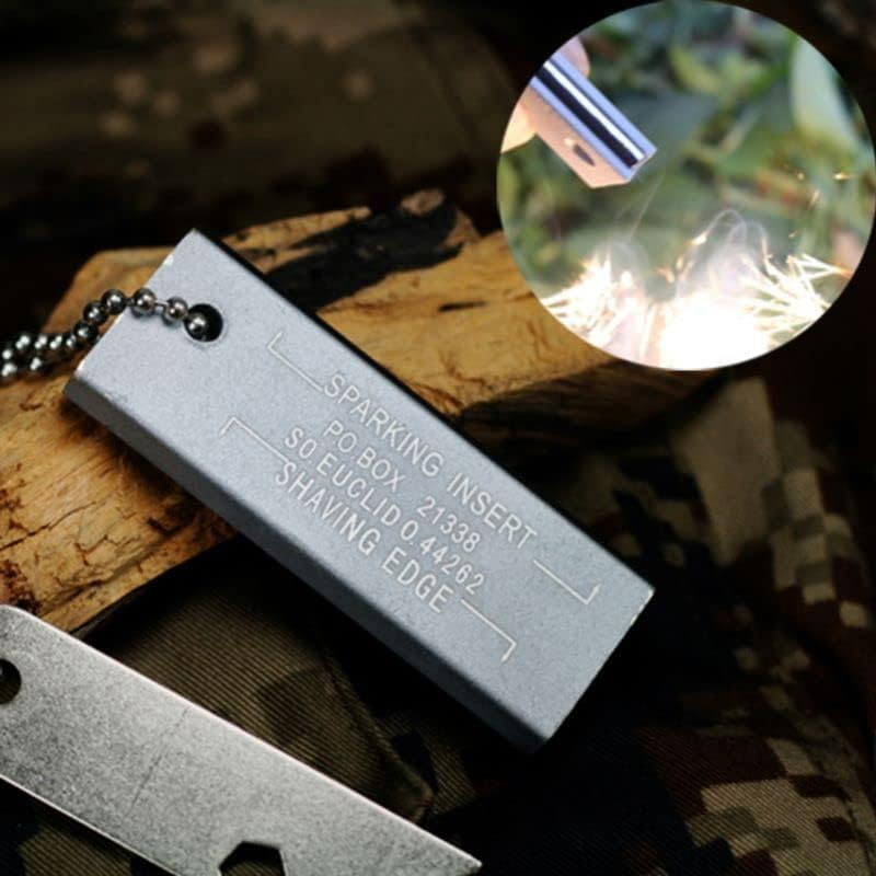 AIMALL Magnesium Block & Flint Military Fire Starter Striker Firestarter Army Survival Kit - Survival Flint and Steel Rods with Magnesium Bar image number 6