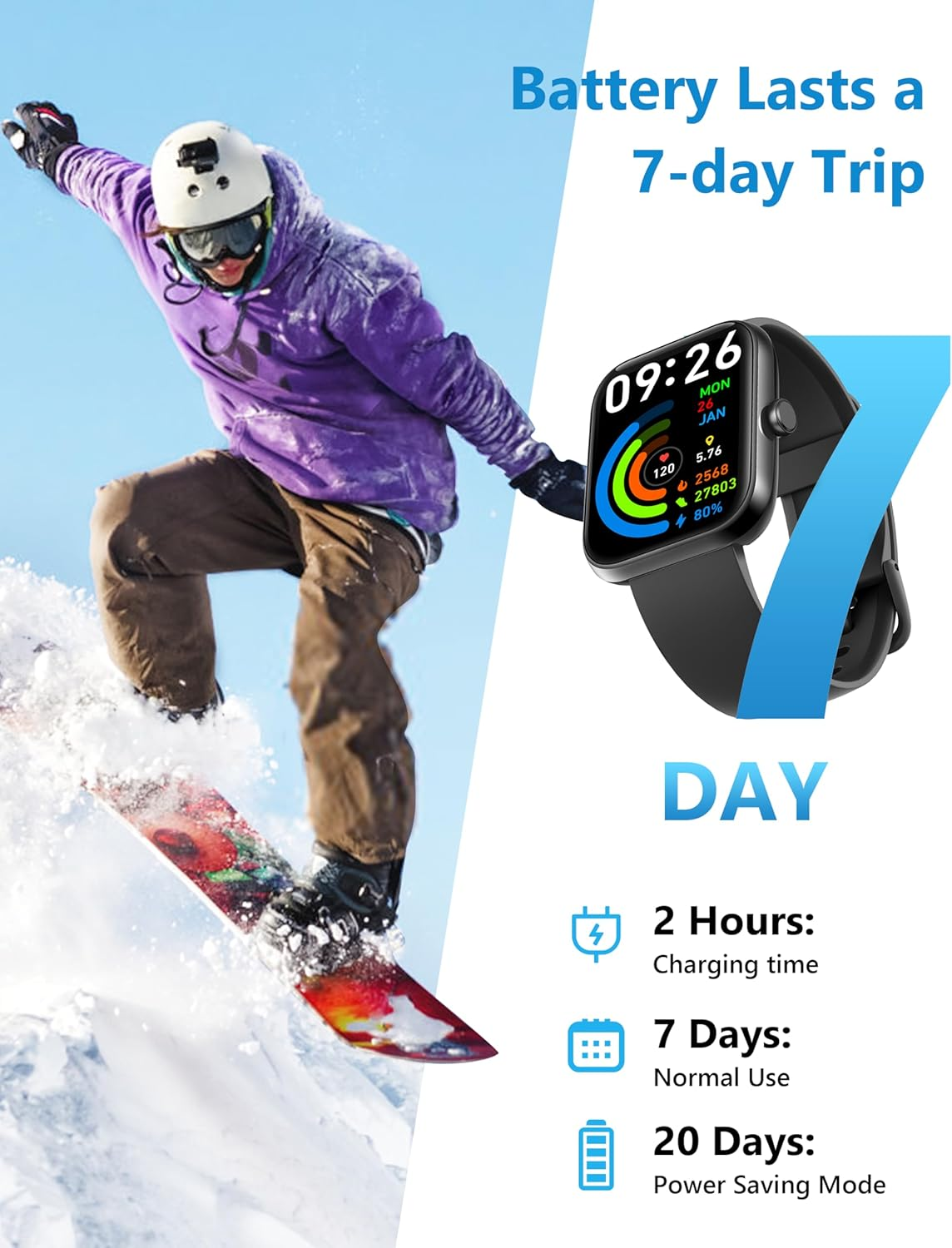 Smart Watch, 1.83" Smartwatch Women Men Answer Make Calls, Alexa Fitness Watch, IP68 Waterproof Fitness Tracker Watch, Heart Rate Monitor, 100+ Sports Pedometer Watch, Timer for Android & Ios Phone