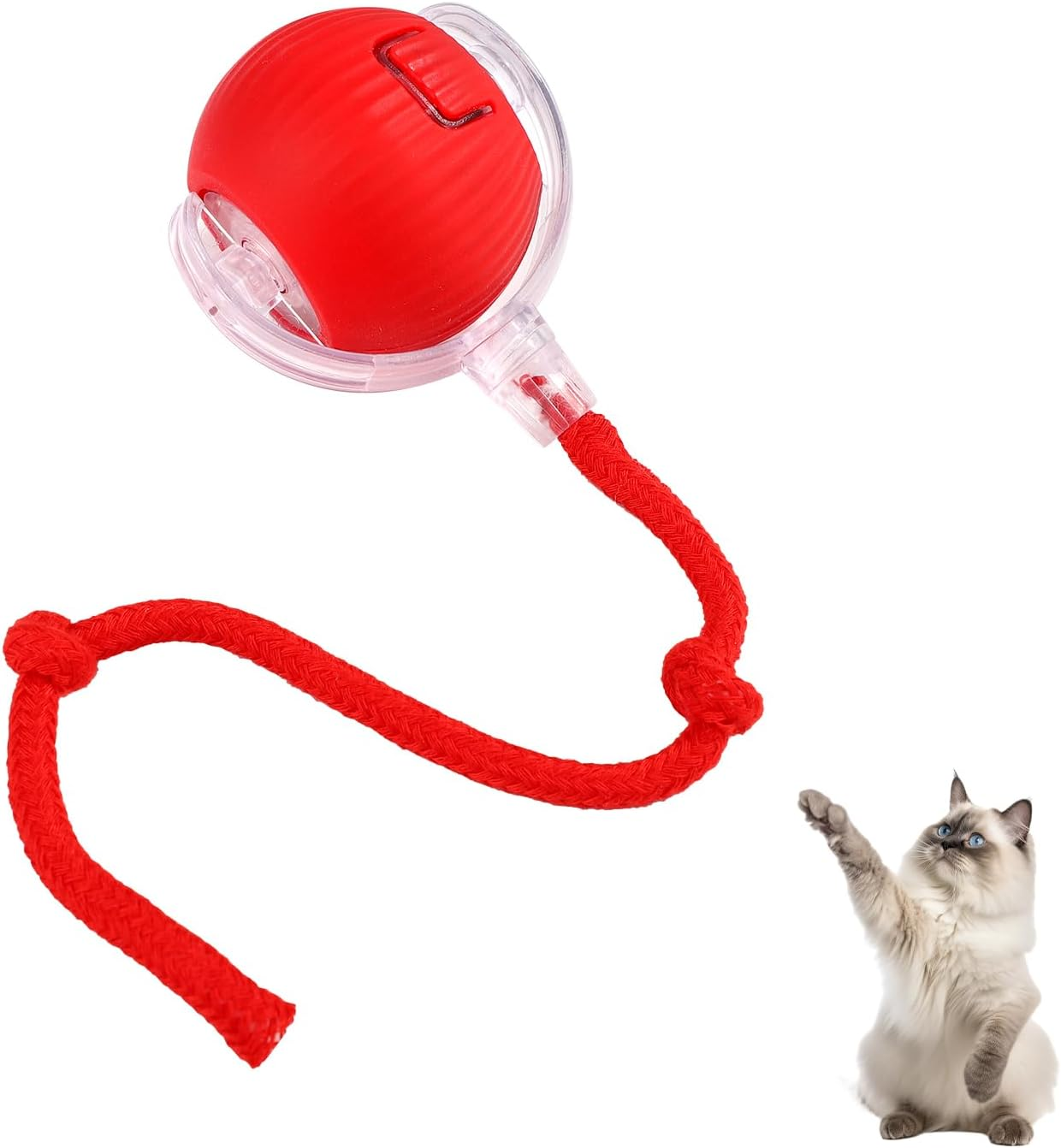 Chew Ball for Dogs, Interactive Cat Ball Toy, Automatic Rolling Ball for Dogs, Intelligent Ball with Charging Cable for Dogs, Cats, Entertainment and Exercise image number 3