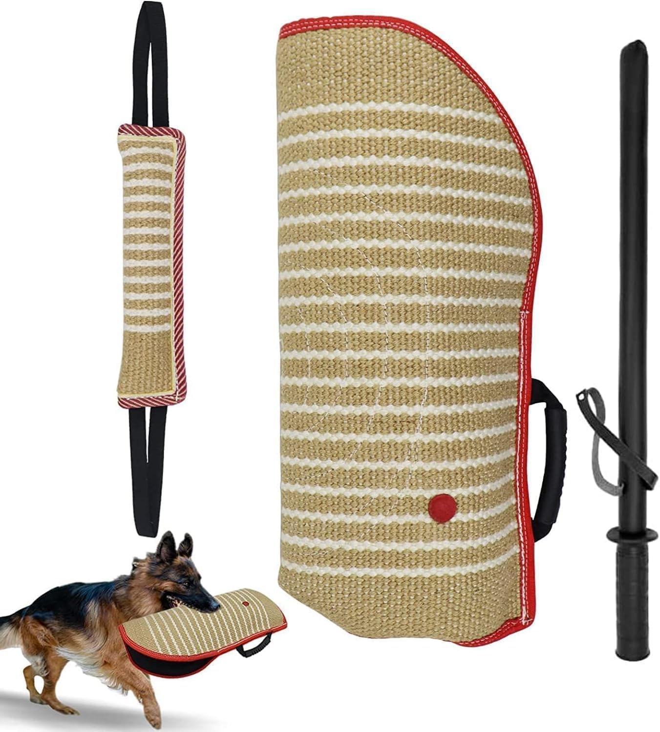LIODUX Dog Bite Training Set - Sleeve, Pillow Tug Toy, Training Stick - Professional Equipment for K9, Puppy, Interactive, Fetch image number 3