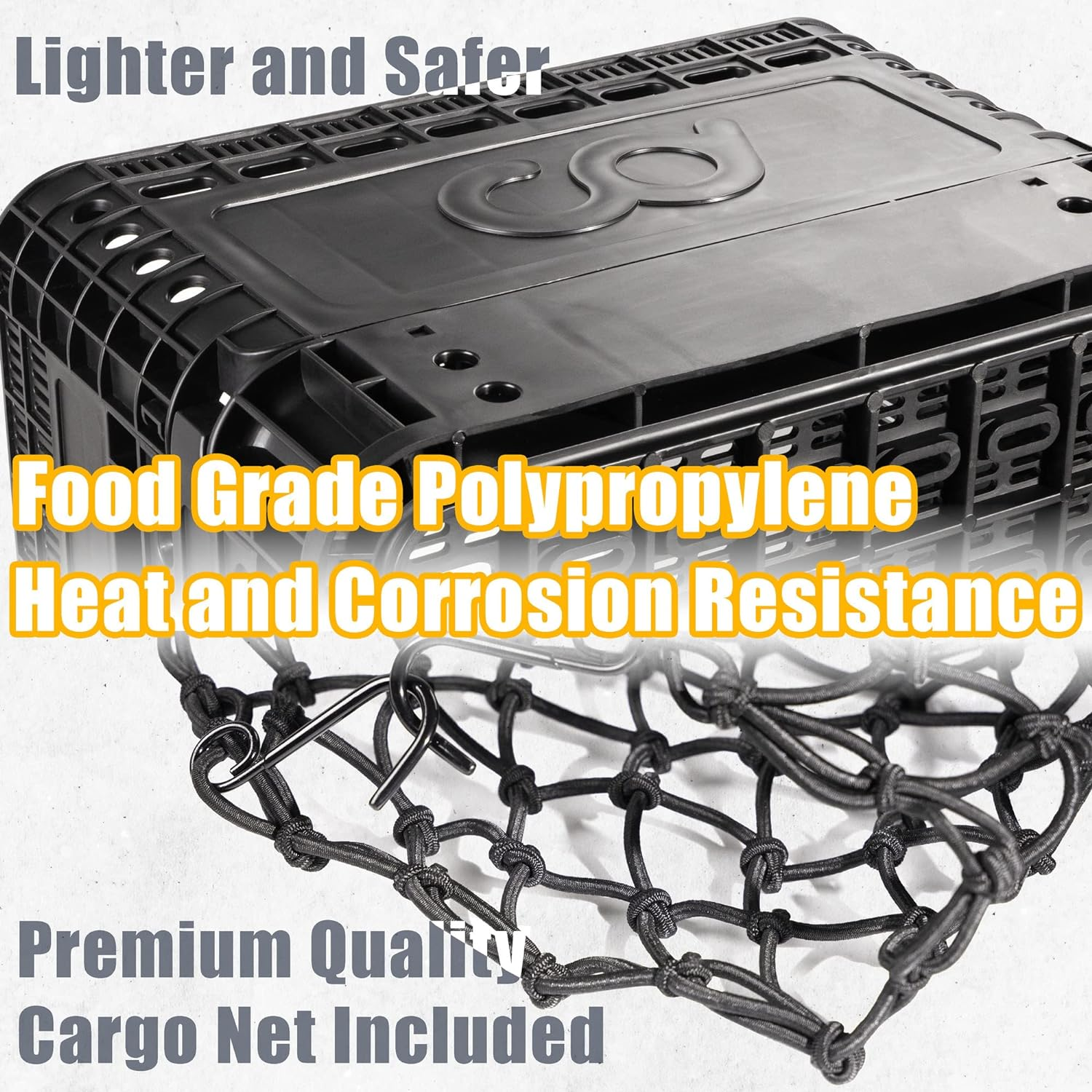 Cyclingdeal Foldable Rear Bike Basket - Patented Design Easy to Install Bicycle Basket with 34L Large Capacity - Premium Quality Basket for Bike Durable Resistant to Heat & Corrosion