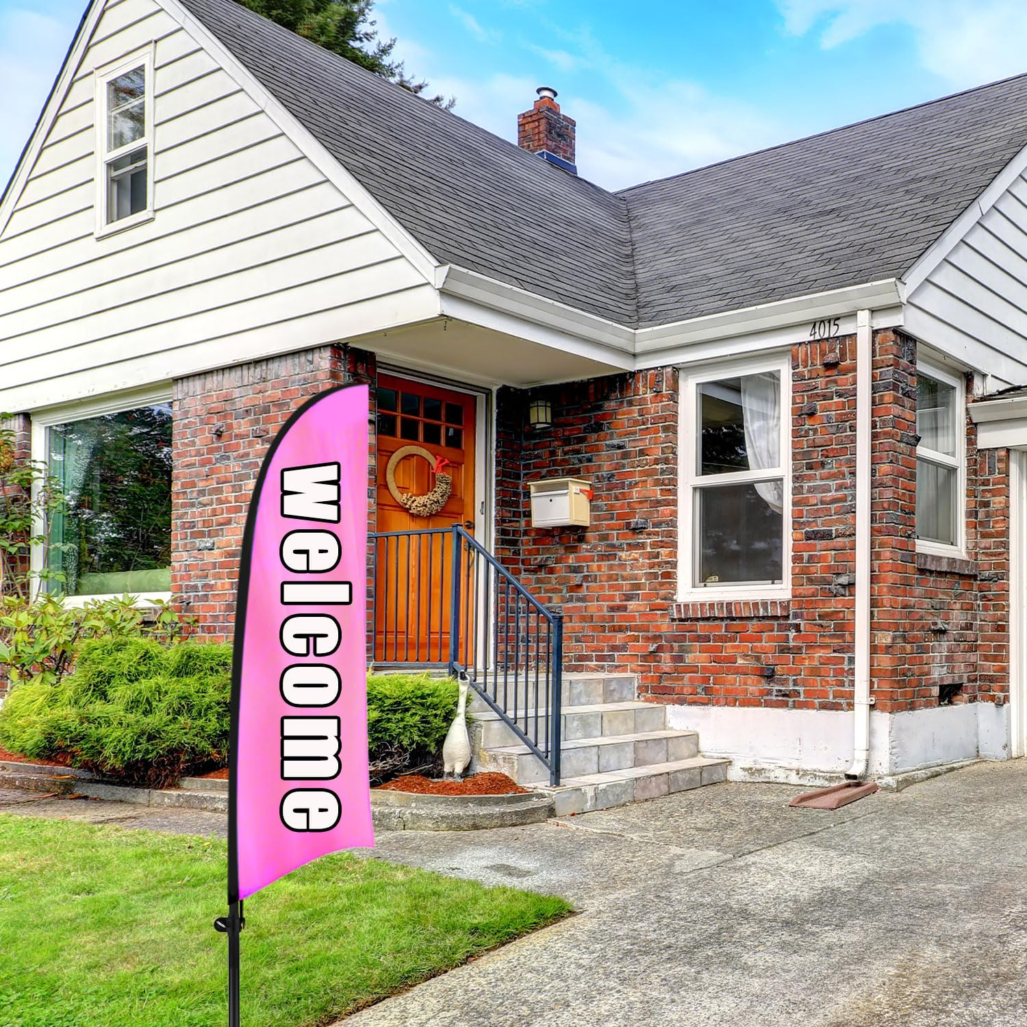 Knife Shaped Feather Flagpole, Feather Banner Pole Kit Flag Pole Kit Portable Flagpole for Advertising Outdoors Activities Promotions Real Estate Supplies(Black) image number 3