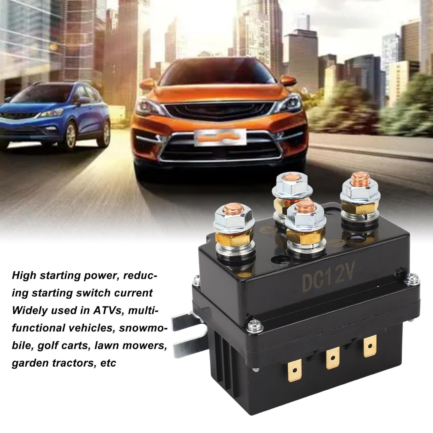 12V 500A Winch Solenoid Relay Contactor + 2Pcs Wireless Winch Remote Control Kit for Truck ATV SUV, Easy to Install