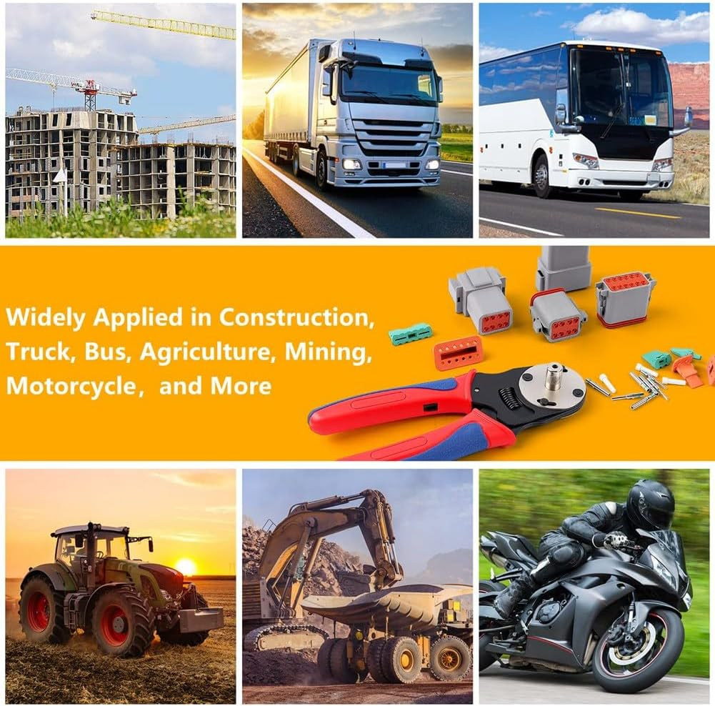 338Pcs Dt Deutsch Connector Kit - 2 3 4 6 8 12 Pin Connectors Crimping Tool Removal Tool image number 6