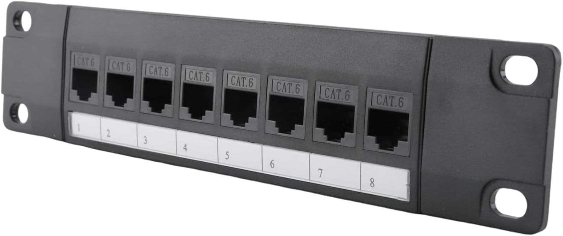 Fulillanlun 8 Port Straight-Through CAT6 Patch Panel RJ45 Network Cable Adapter Jack Ethernet Distribution Frame image number 5