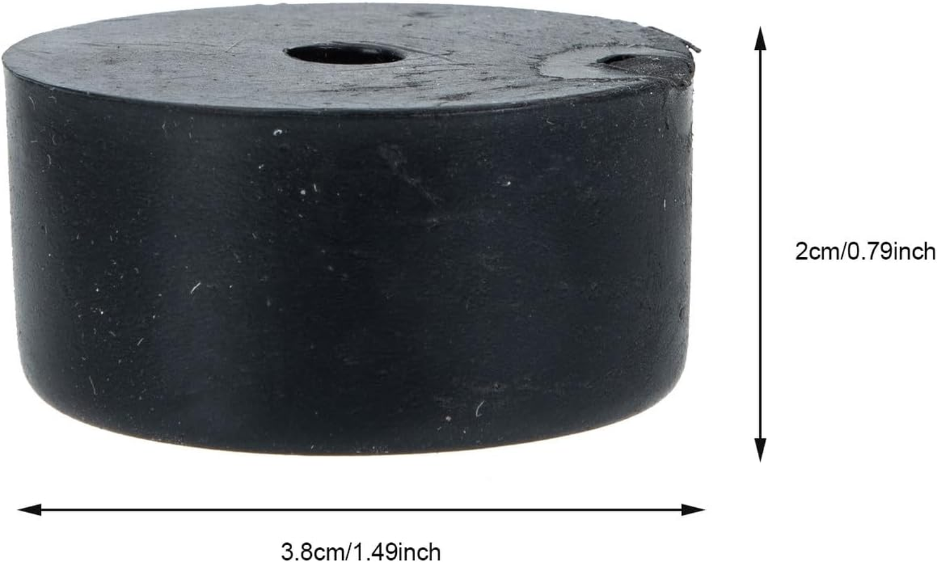 GRIRIW 8Pcs Black Rubber Speaker Isolation Pads 38X20Mm Speaker Spike Foot Cone Base Protective Feet for Amplifier and Home Audio Accessories image number 1