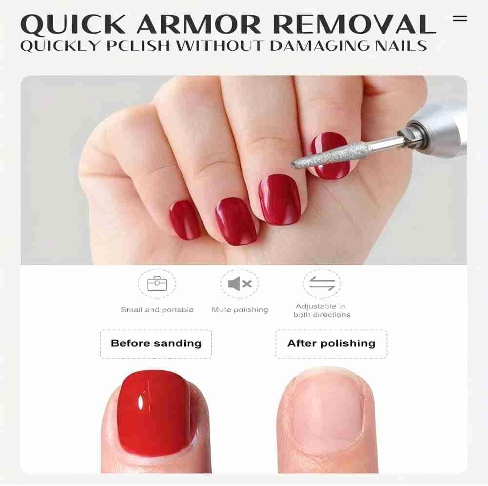 2-In-1 Cordless Nail Drill with Nail Lamp, Professional Rechargeable 45000 RPM Electric Nail File for Acrylic, Gel Nails, Manicure, Pedicure, Salon & Home Use image number 3