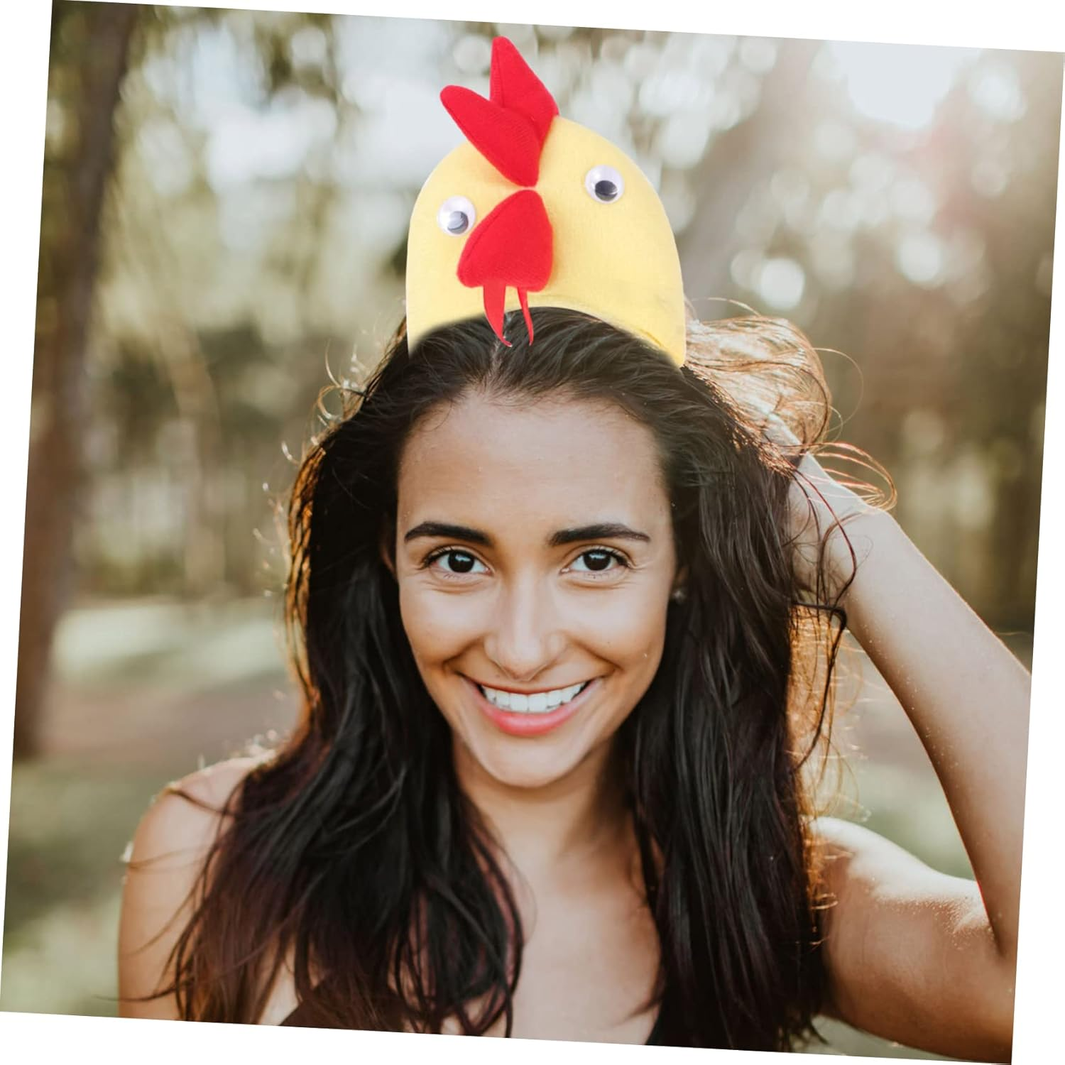 FOMIYES Chicken Headband, Easter Chick Animal Hair Hoop, Rooster Headband for Costume Party Photo Props Dress up Supplies (2Pcs) image number 2