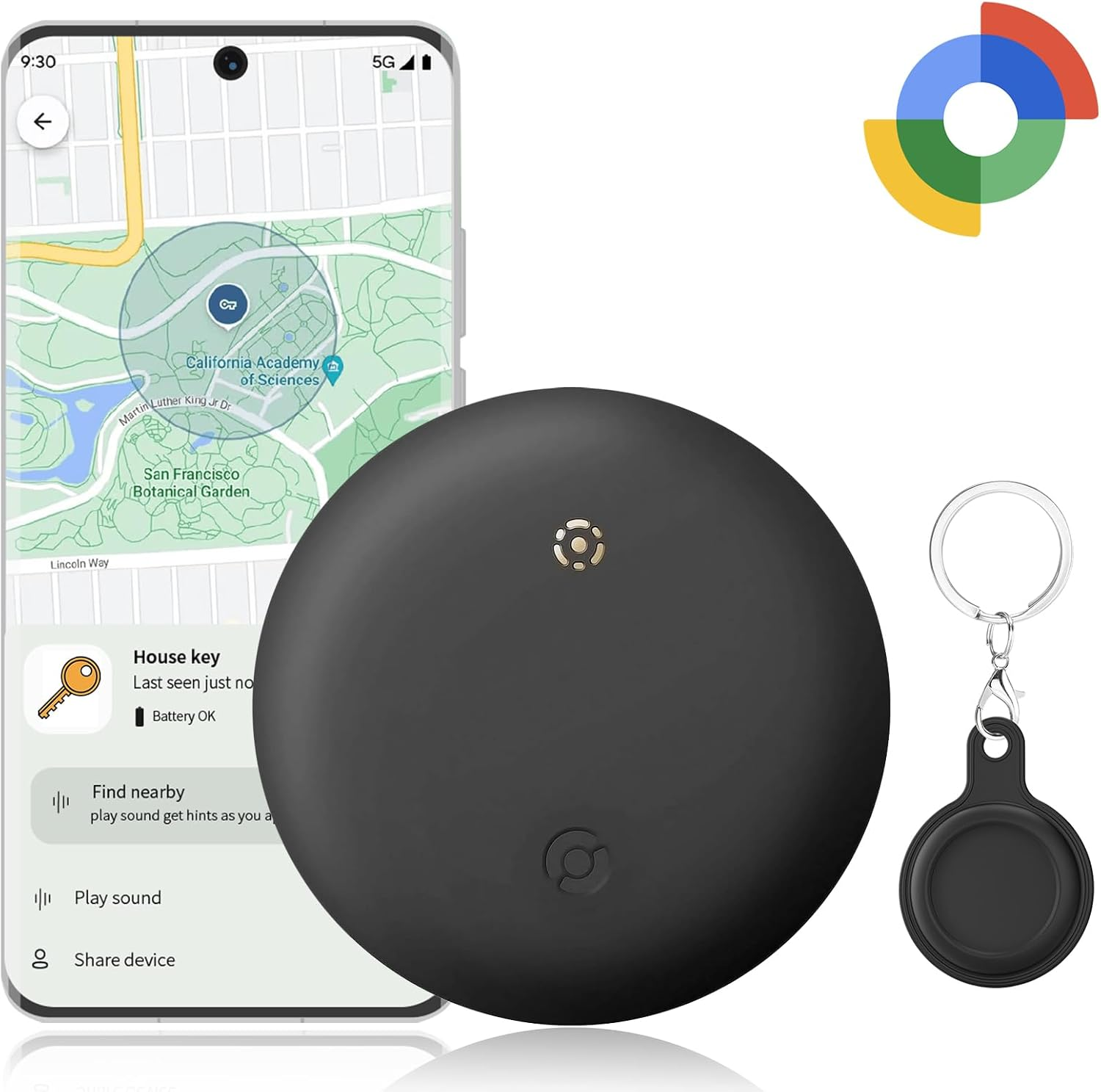 [2025 Android Tag] Bluetooth Tracker for Android Phones. Google Certified Item Locator, Smart Tracking Tag for Google Find My Device App. Finder for Keys, Luggage, Suitcase, Backpack and More-1 Pack image number 4