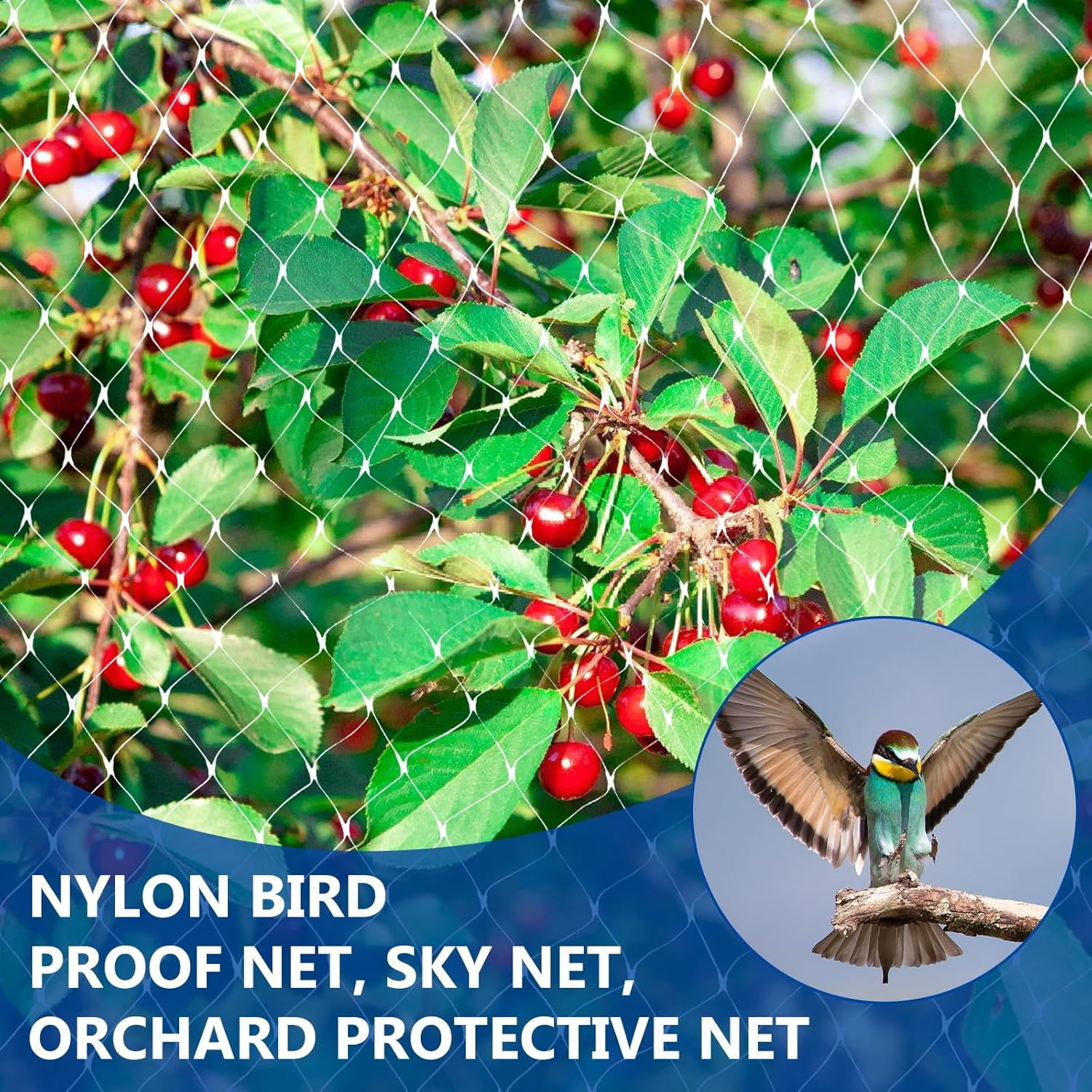 Vegena Cat Net for Balcony, 8 X 3 M Cat Net, Balcony Net for Cats, Cat Protection Net, No Drilling, Cat Net with Accessories, Balcony Nets for Balconies, Patios, Windows, Doors, Garden image number 1