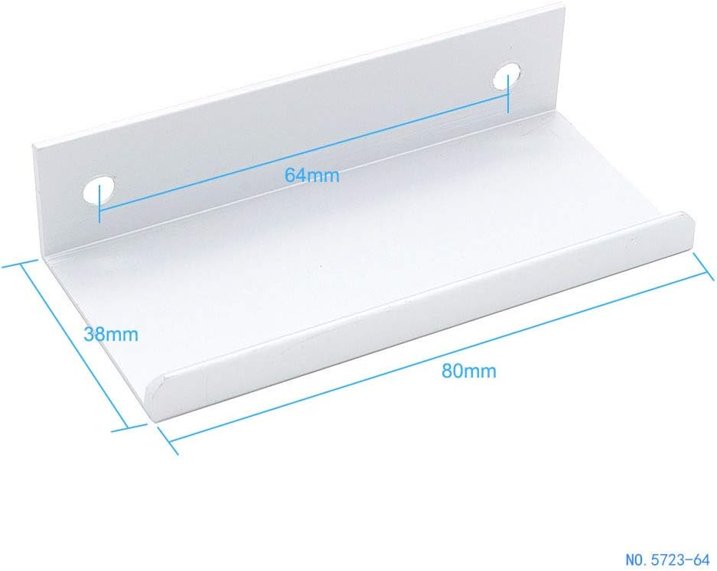 Set of 8 NUZAMAS Kitchen Lip Pull Handles, Aluminum Alloy, Silver Color, Door Handles, Concealed Finger Pull Handle for Home Kitchen Door Drawer Cabinet, 8Cm image number 6