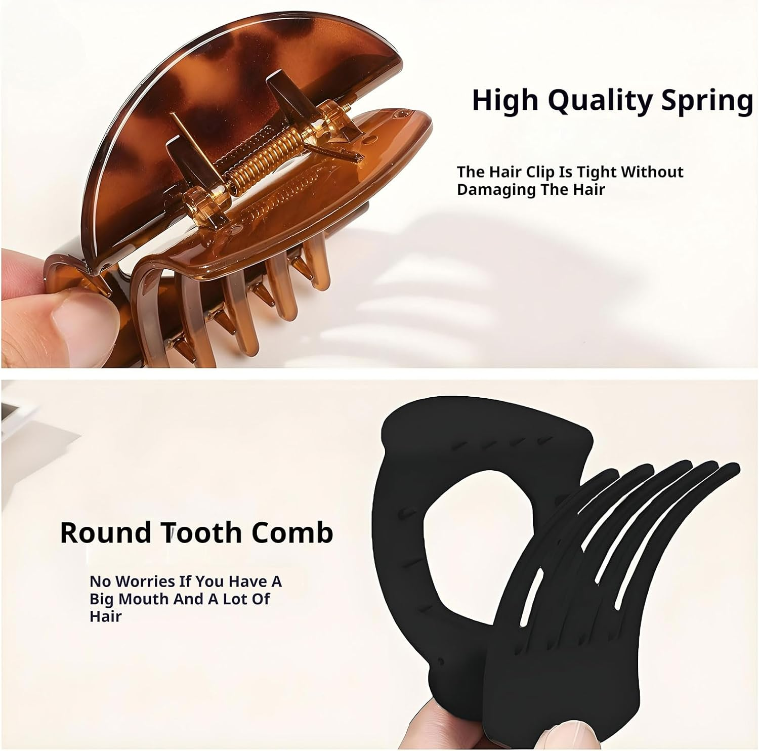 MYTOAU 2 PCS Claw Clips Flat Hair Clips for Women Large Hair Clips Flat Claw Clips for Women Duckbill Hair Clips Cute Hair Accessories for Women Girls for Styling Thick Thin Hair Barrettes Pins