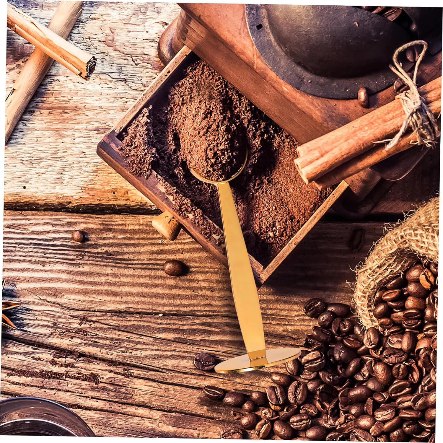 HOMOBABE Stainless Steel Measuring Spoon for Coffee Drip Pressed Bottom Scoop Kitchen Tool for Milk Sugar Tea Salt image number 2