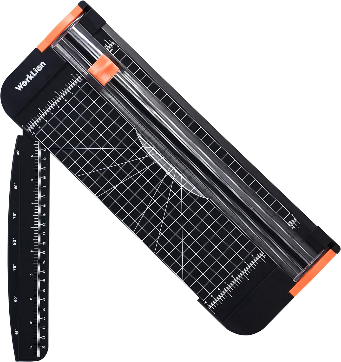 Worklion Paper Cutter, Paper Trimmer Scrapbooking Tool with Security Safeguard for A3 A4 A5 Craft Paper, Coupon, Label and Cardstock, 12 Sheets Capacity(Black)