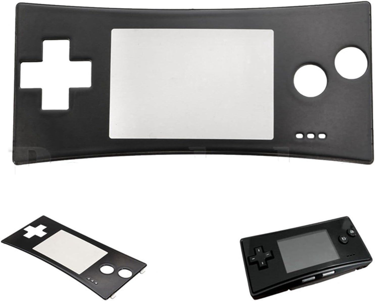 XBERSTAR Gameboy Micro GBM Controller Replacement Faceplate Cover (Black)