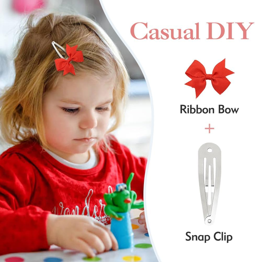 Cinaci 120 Pack Bulk Solid Plain Blank DIY Craft 5Cm/2" Silver Metal Snap Hair Clips with Hole Hair Barrettes for Women Girls Baby Toddlers Kids Teens Hair Accessories image number 1