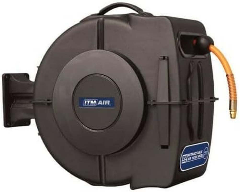 ITM Anti-Kink 20M Retractable Air Hose, Auto Track and Lock, Reel Wall Mounted Compressor Polymer BSP, TM300-020 image number 1