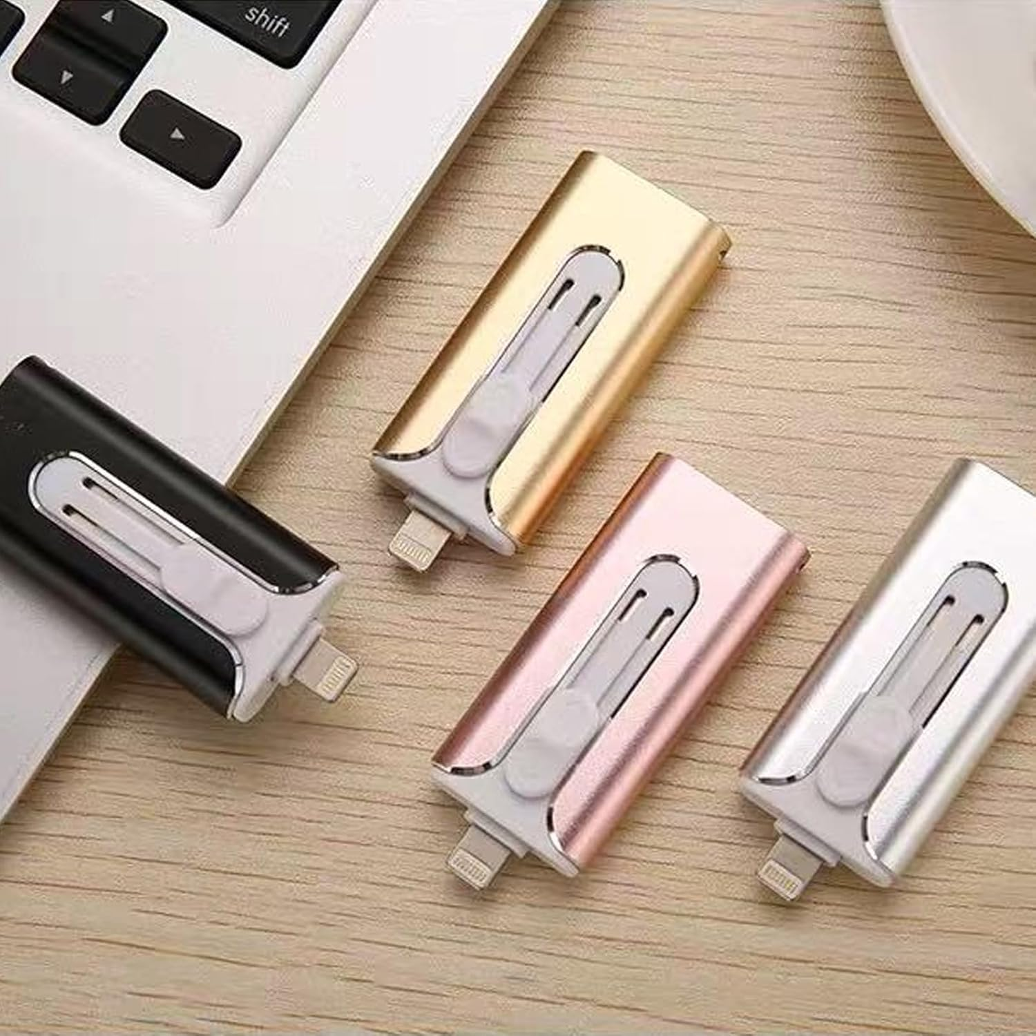 Phone Photo Stick，4-In-1 512G USB Flash Drives，Mfi Certified Phone Flash Drive，Phone Flash Drive for Ios/Android/Pc/Ipad/More Devices image number 2