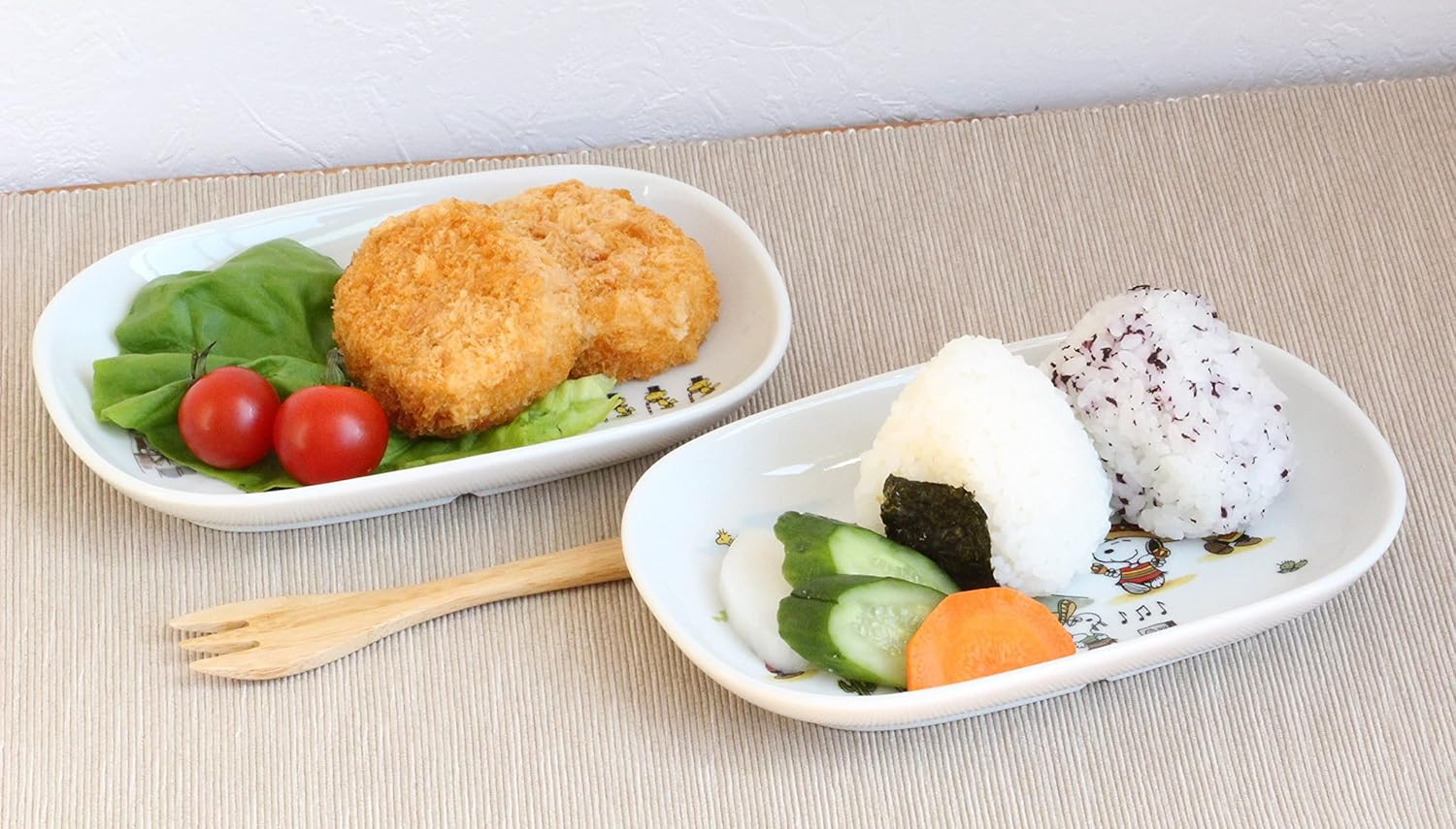 Shimizutougyou 3870067 Snoopy Oval Plate, Germany & Mexico, 2 Pattern Set, Plate image number 3