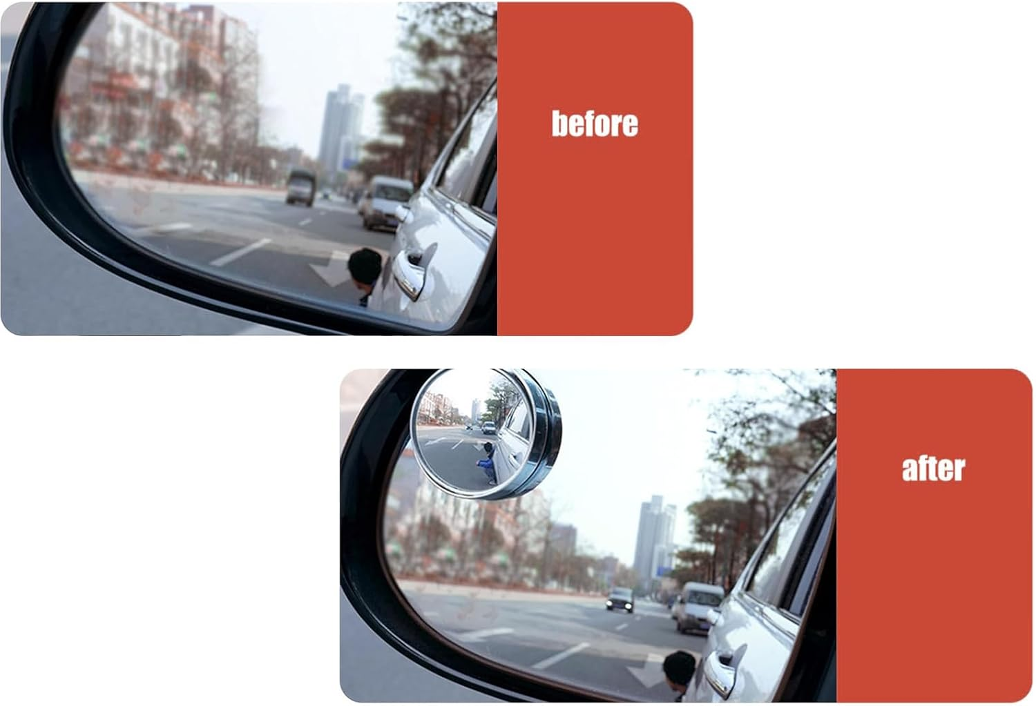 2 PCS Self-Adhesive Blind Spot Mirror &ndash; 2" round Frameless Convex Mirror with Permanent Self-Adhesive, 360&deg; Rotatable HD Wide Angle Rear View Mirror for Cars, Suvs, Trucks image number 4