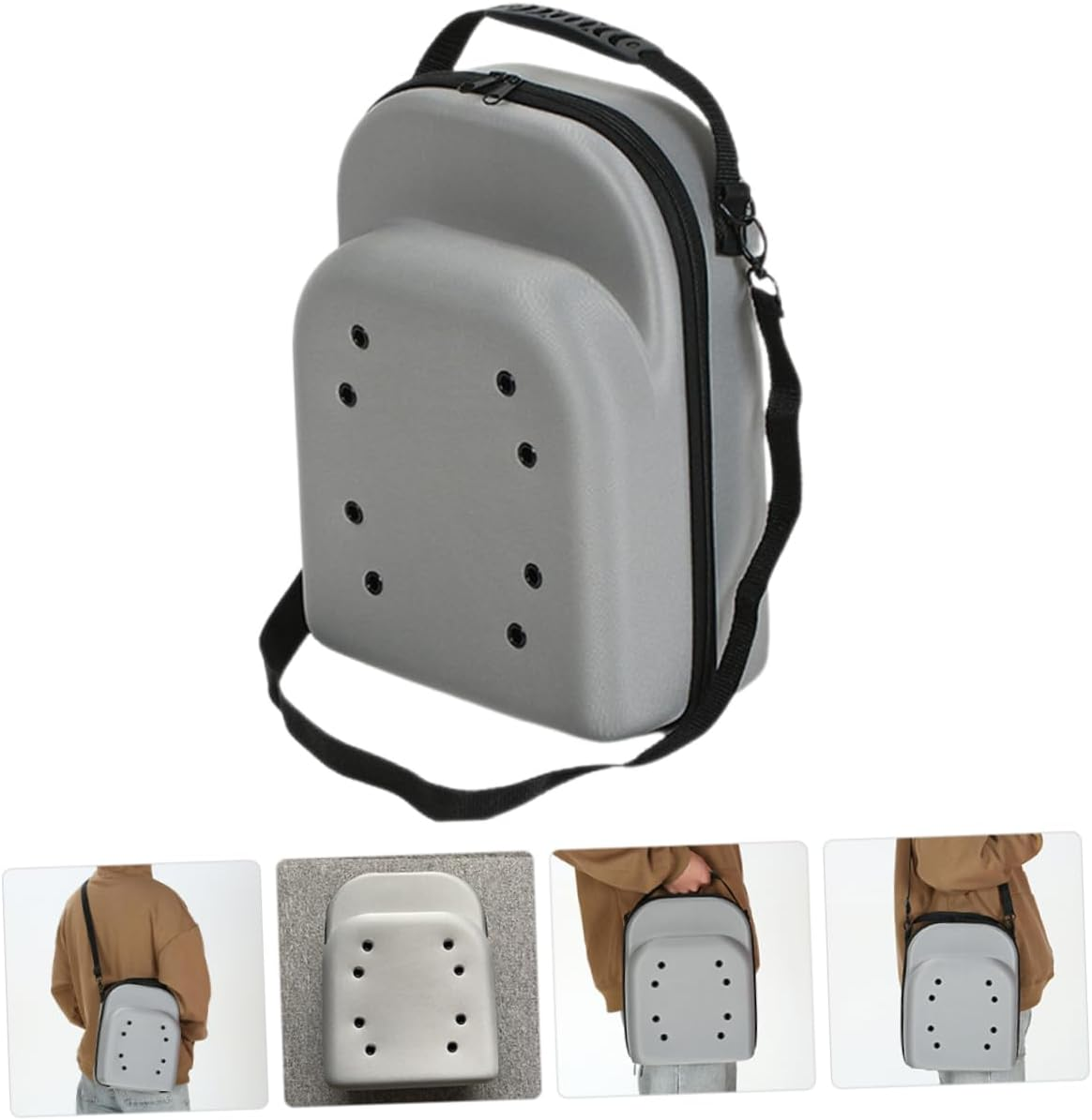 Luxshiny Hat Storage Bag for Baseball Caps Travel Case Holder Mesh Design for Traveling and Organizing Hats image number 1