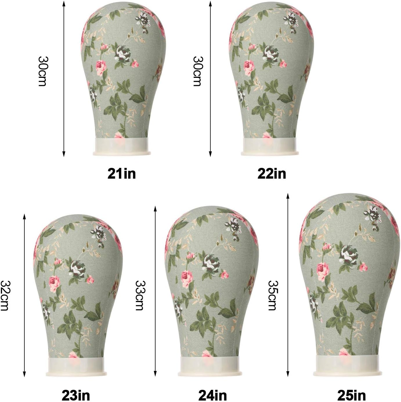 21~25 Inches Wig Head Mannequin Head Wig Display Styling Head with T-Pins Wig Mannequin Head Stand image number 1