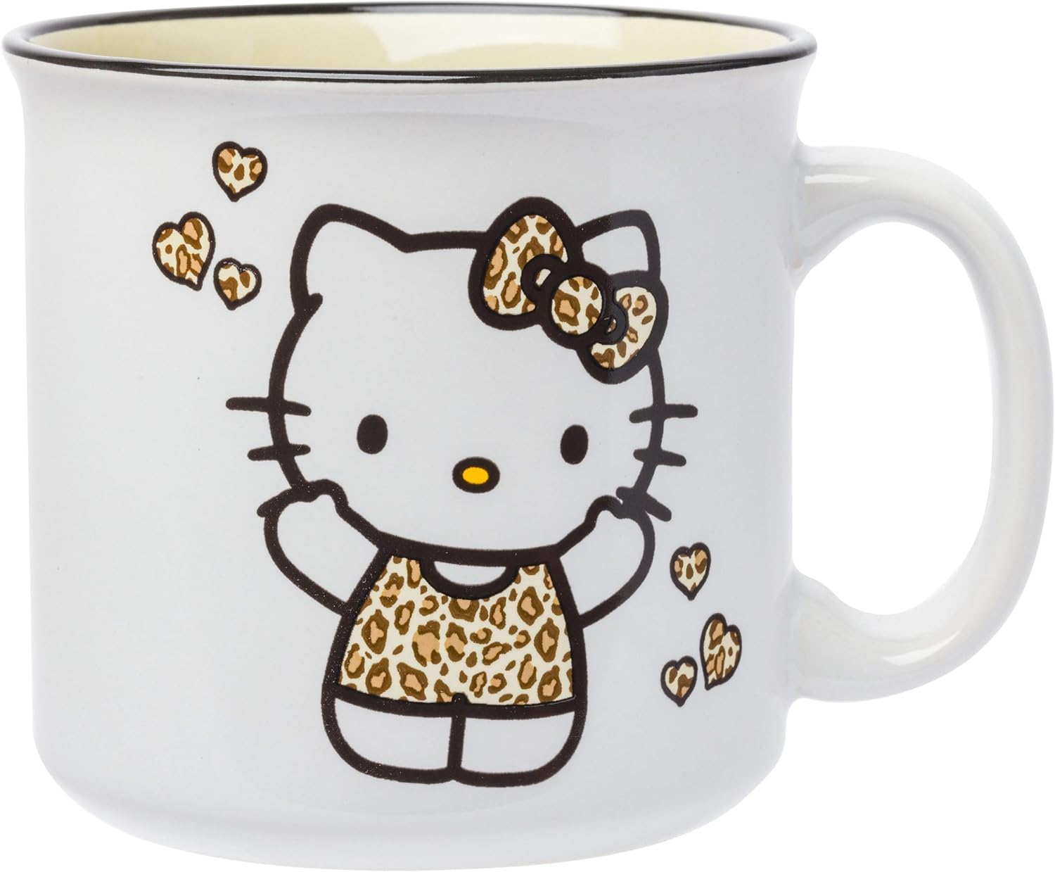 Silver Buffalo Sanrio Hello Kitty Leopard Outfit Ceramic Camper Mug, 20 Ounces image number 6