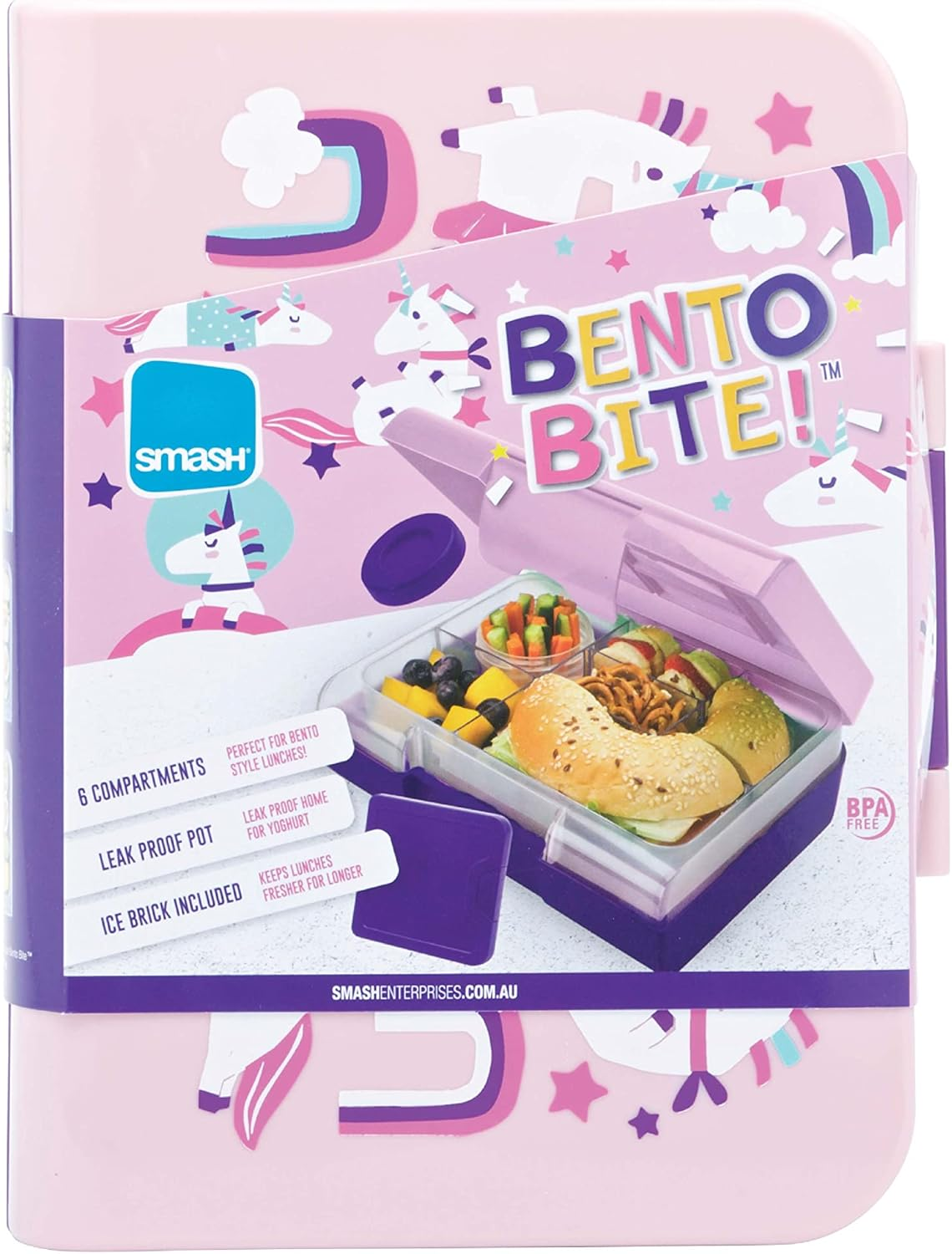 Smash Kids Bento Bite Lunch Box, Pink image number 2