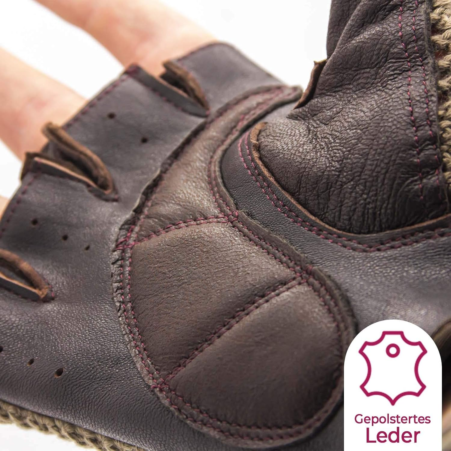 Adapter Universe Driver'S Gloves Retro Vintage Leather Fingerless Driving Gloves Bicycle - Black image number 7