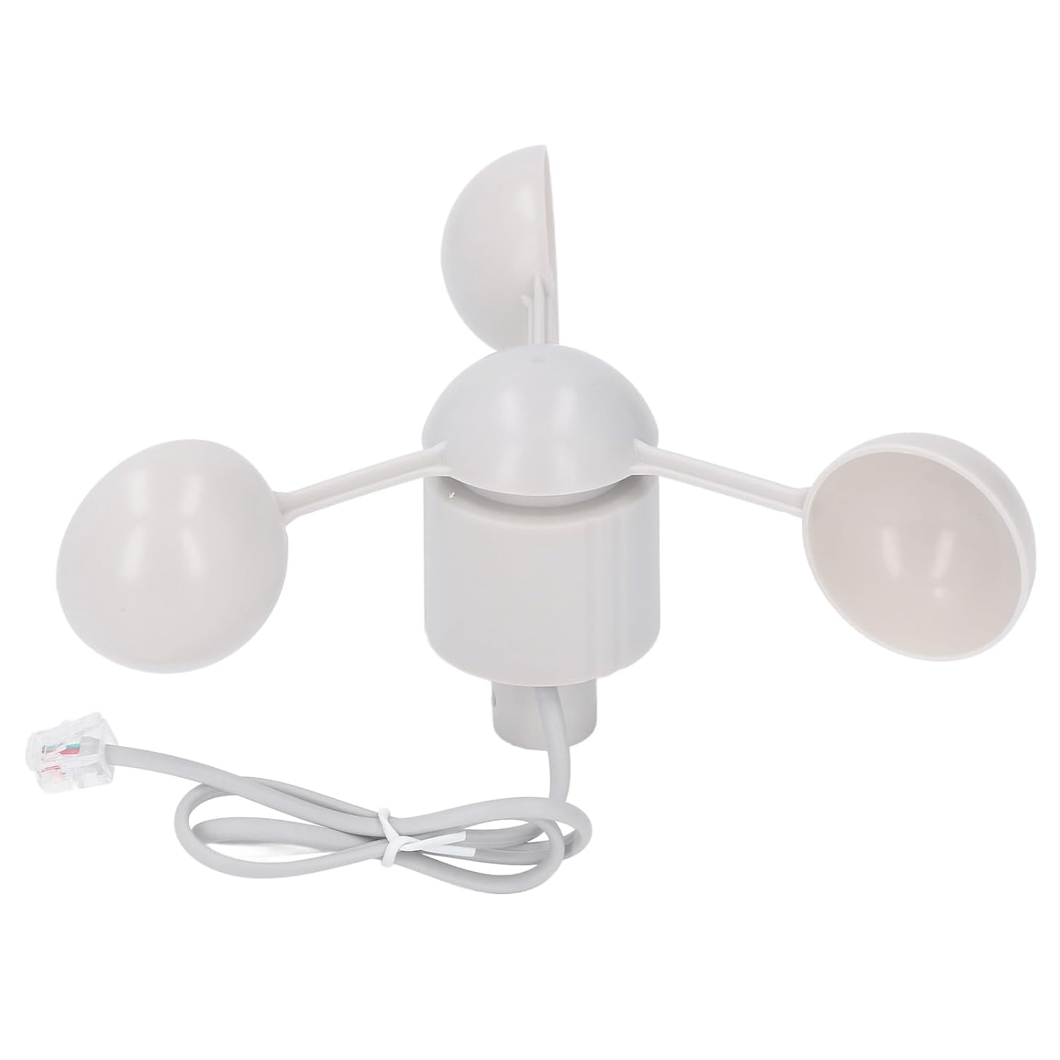 Cryfokt Anemometer Cup Efficient Wind Speed Sensor Cup for Weather Meter, RJ11 Connector Wind Direction for WH2081 Weather Meter image number 2