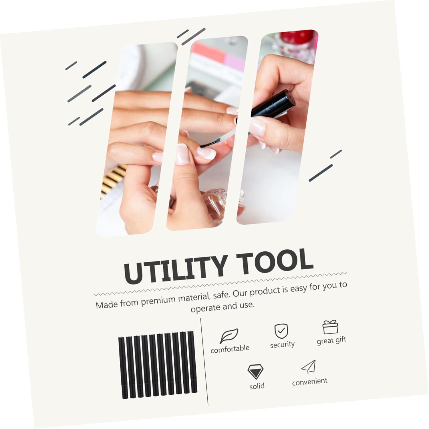 Vaguelly 10Pcs Cuticle Oil Pen Refillable Essential Oil Applicators Ergonomic Nail Gloss Tubes for Easy Application and Revitalization for Nail Art and DIY Cosmetics image number 4