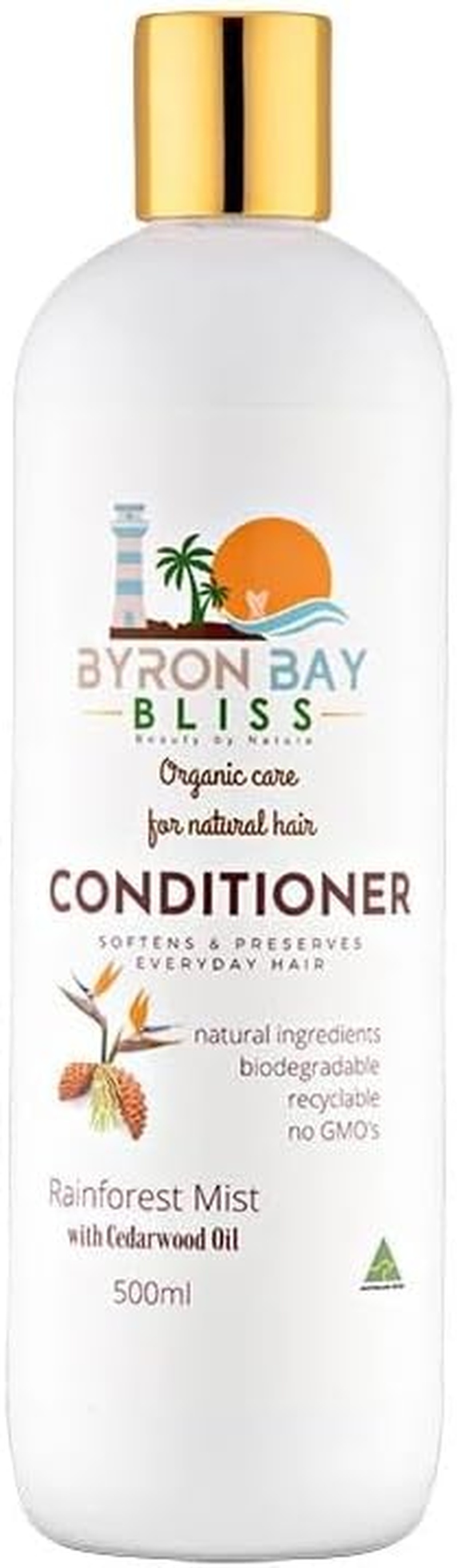 Byron Bay Rainforest Mist & Cedarwood Oil Hair Conditioner | Vegan Deep Treatment with 7 Organic Oils & Shea Butter | Australian Made | 500Ml/16.9 Fl Oz image number 2