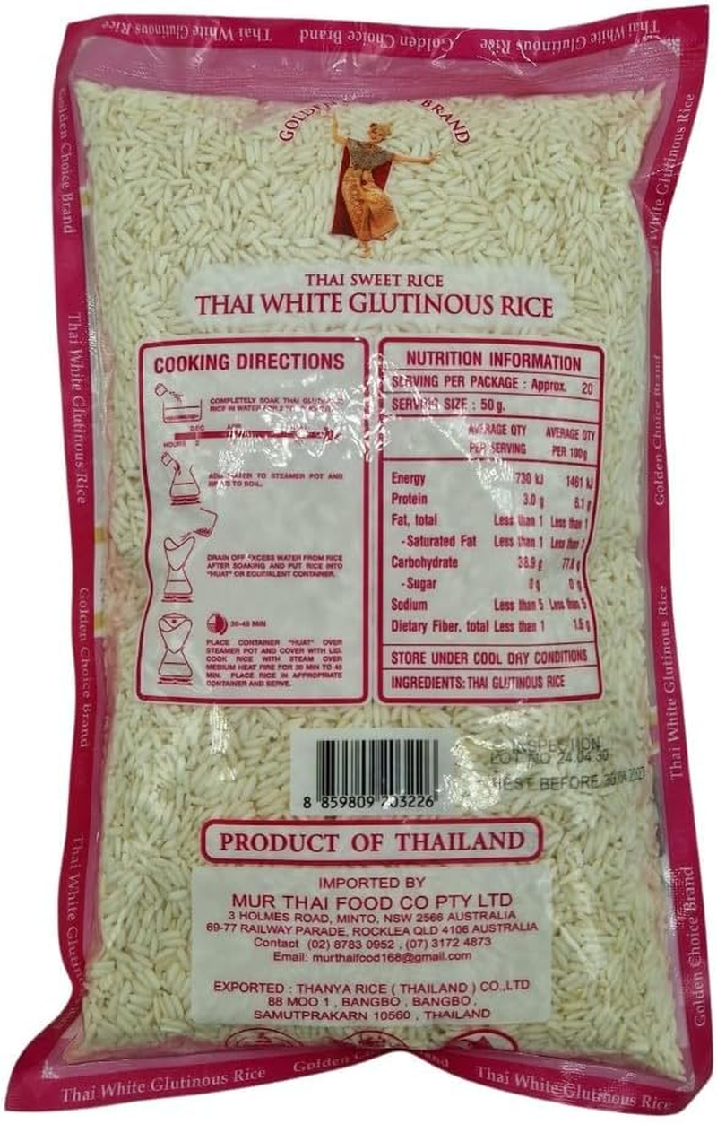 Golden Choice Thai White Glutinous Rice 1Kg image number 2