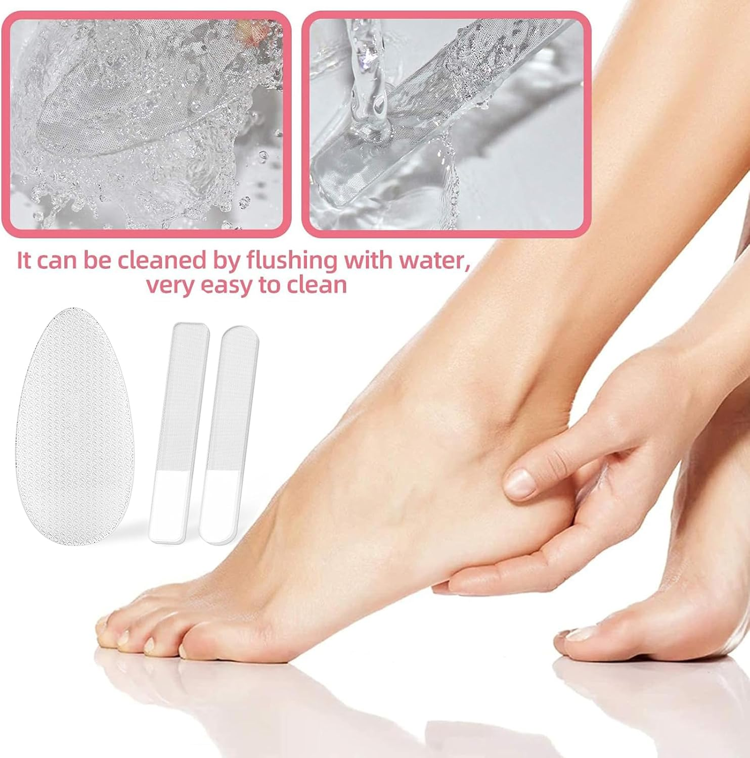 Itadaku 3 PCS Nano Glass Nail Files and Foot File Set, Professional Manicure and Pedicure Kit, Callus Remover and Hard Skin Exfoliator for Wet/Dry Foot & Nail Care image number 6