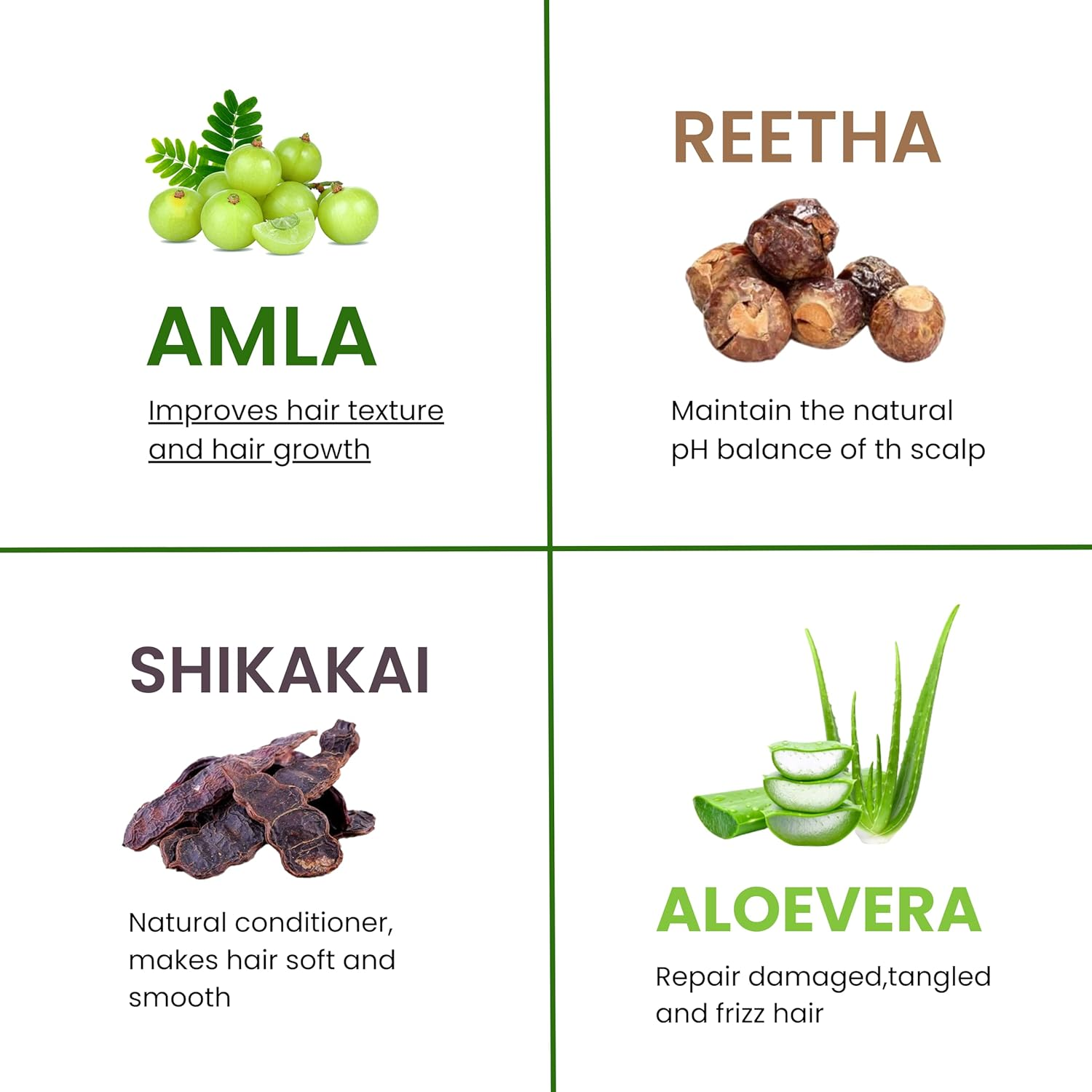 Havintha Natural Amla Reetha Shikakai and Aloevera Powder Shampoo for Oily Hair - 227G image number 6