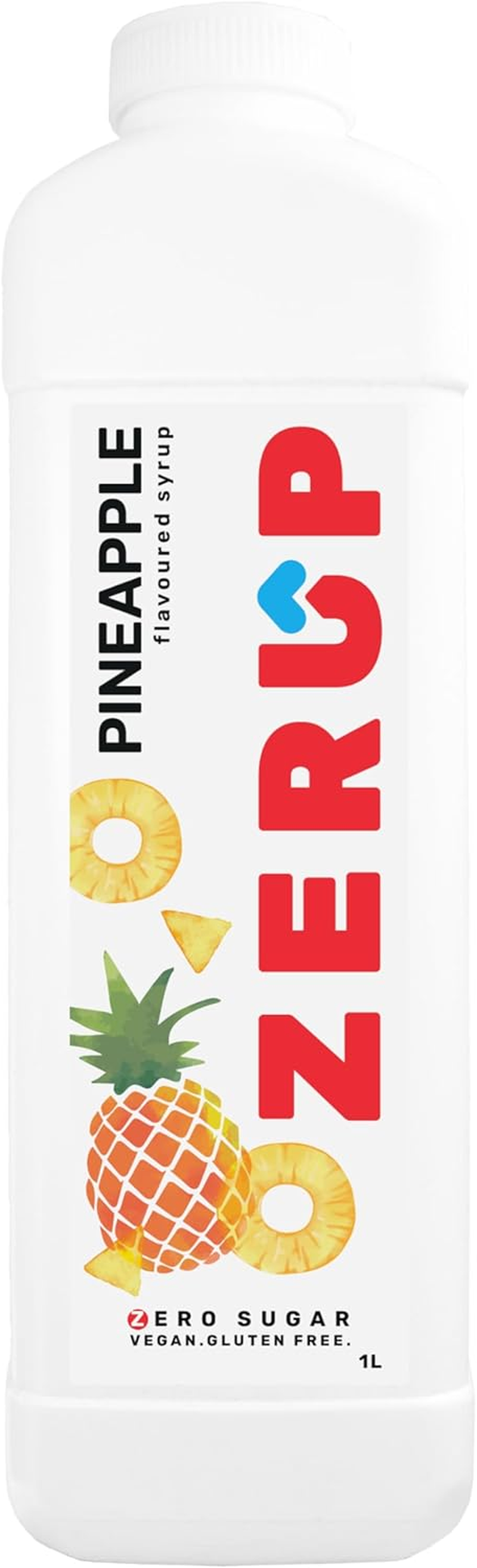Zerup Zero Sugar Pineapple Flavoured Syrup 1L Bottles, Sugar Free Syrup, Pineapple Flavour Drink Mix, Low Calorie Flavourings for Milk Shakes, Cocktails, Teas, Gluten Free, Keto Friendly, Halal image number 2