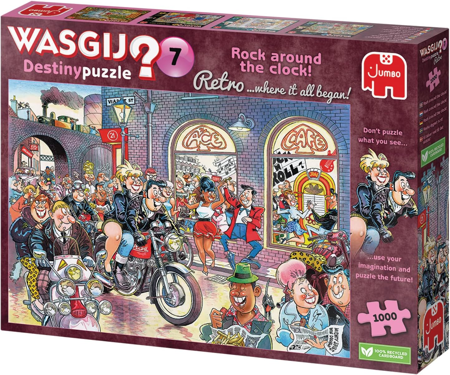 Jumbo Wasgij Retro Destiny 7 Rock around the Clock Jigsaw Puzzle (1000 Pieces) image number 1